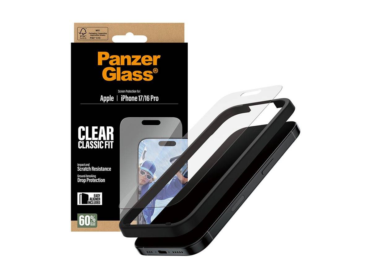 Schutzglass Classic Fit EasyAligner Tempered Glass für iPhone 17 / 16 Pro