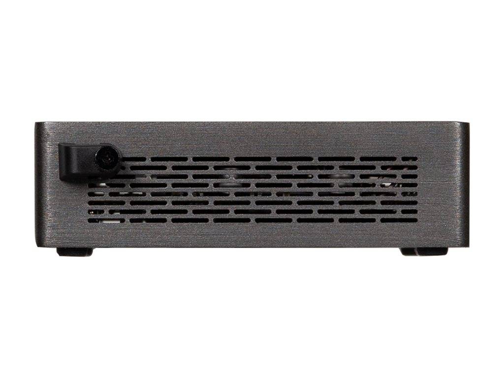 Ein horizontales Metallbelüftungsgitter mit einer Schraube auf der linken Seite, vor einem hellen Hintergrund angebracht.