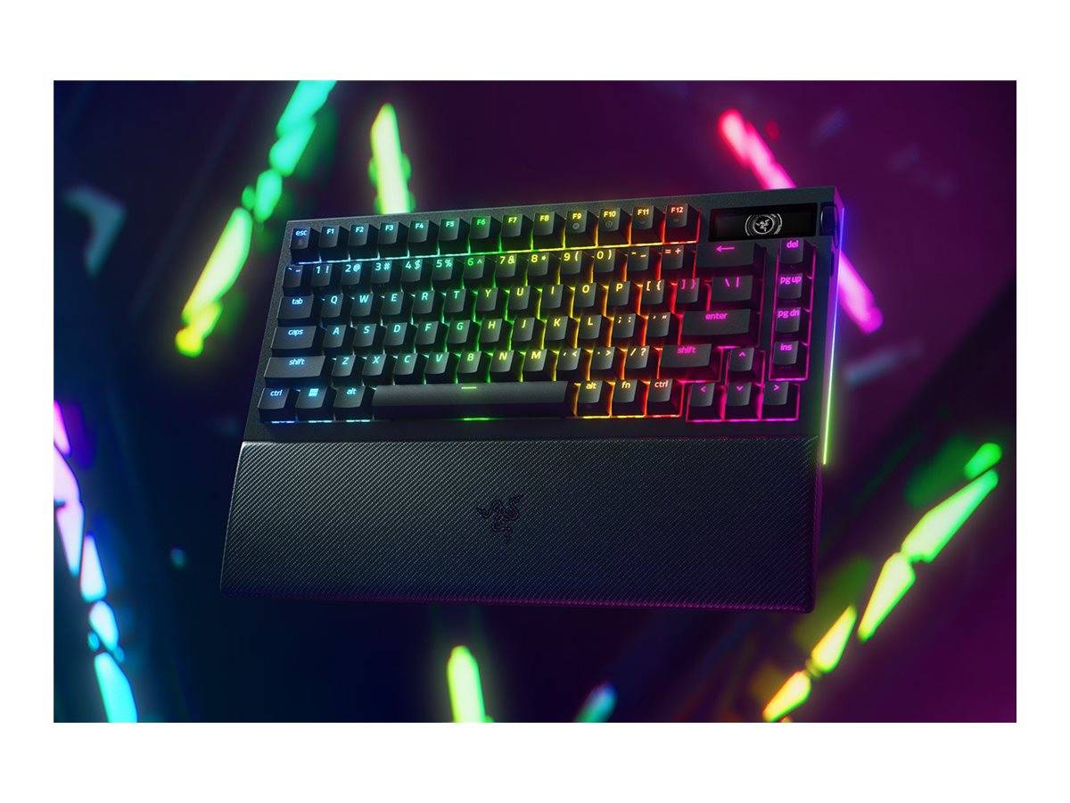 Razer BlackWidow V4 Pro - Tastatur - 75% - mit OLED-Display, Befehlswähler