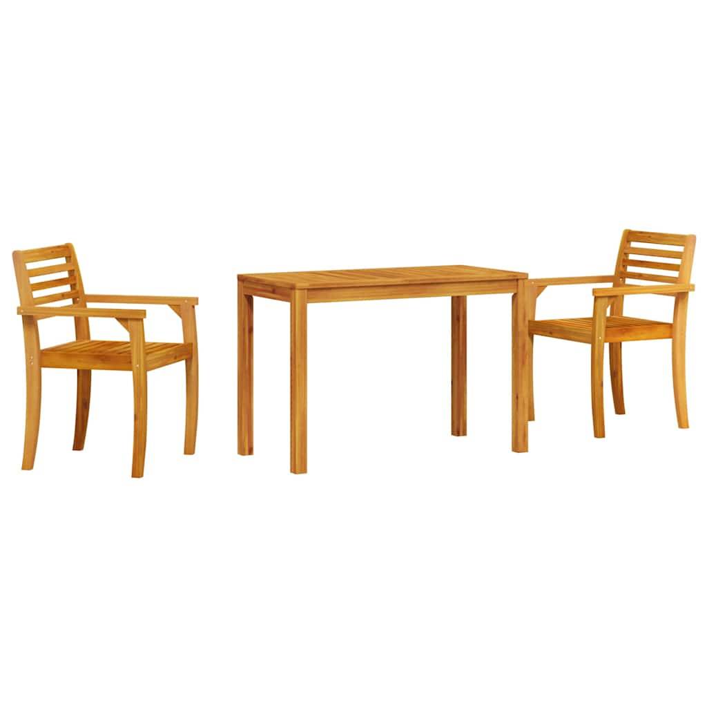 vidaXL Garten Essgruppe 3 pcs Braun Massivholz Akazie