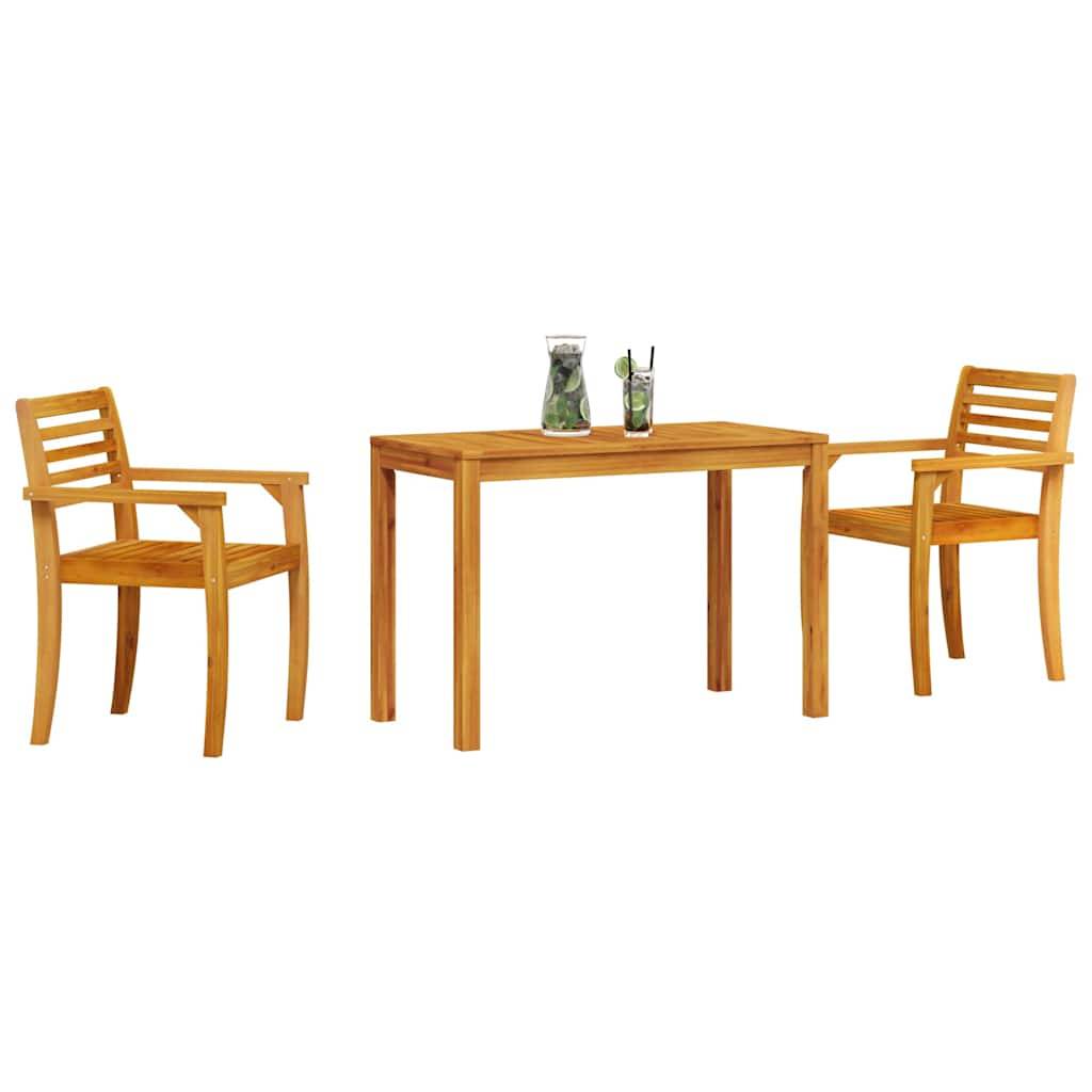 vidaXL Garten Essgruppe 3 pcs Braun Massivholz Akazie