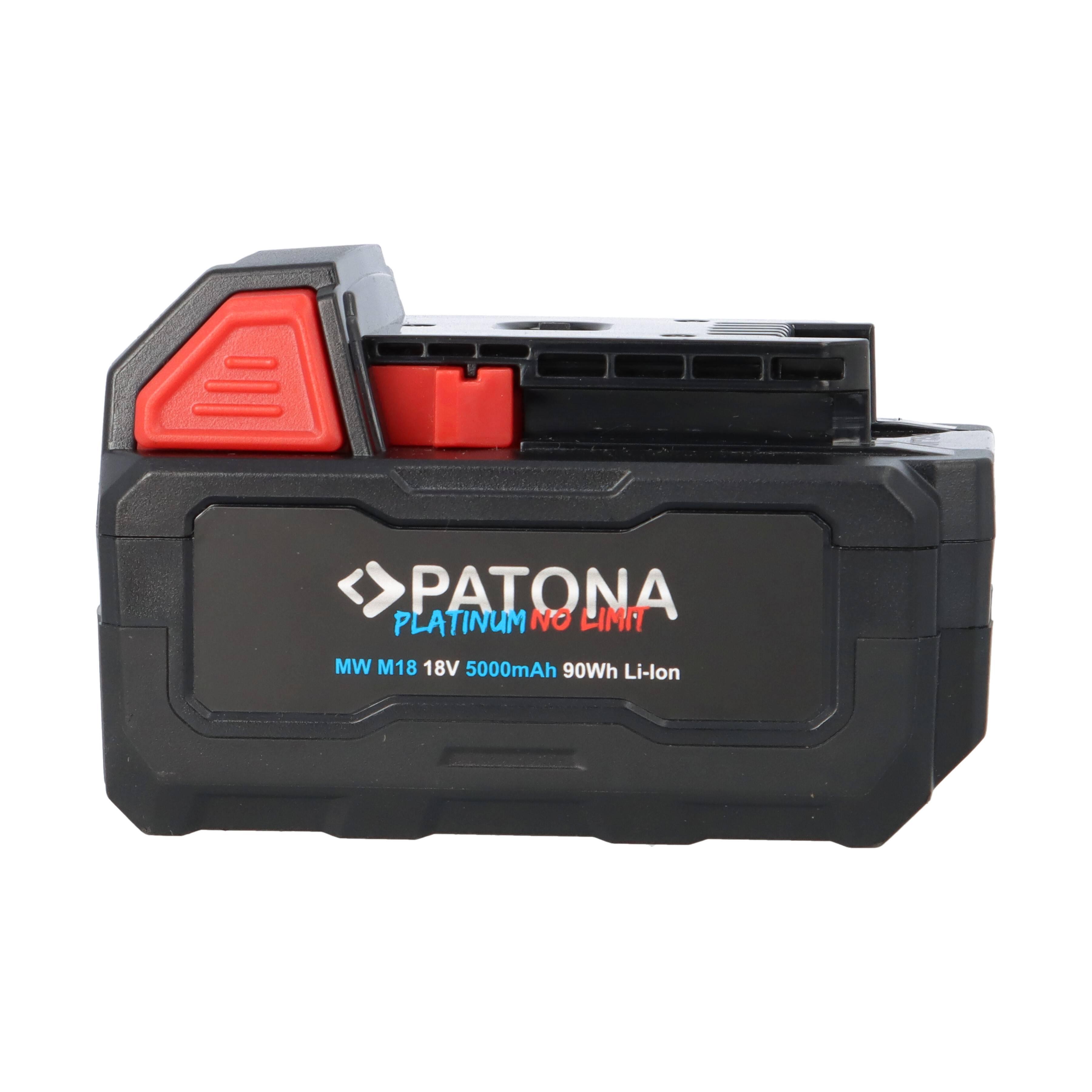 PATONA Platinum 18V Akku für Milwaukee M18 mit USB-C PD45W