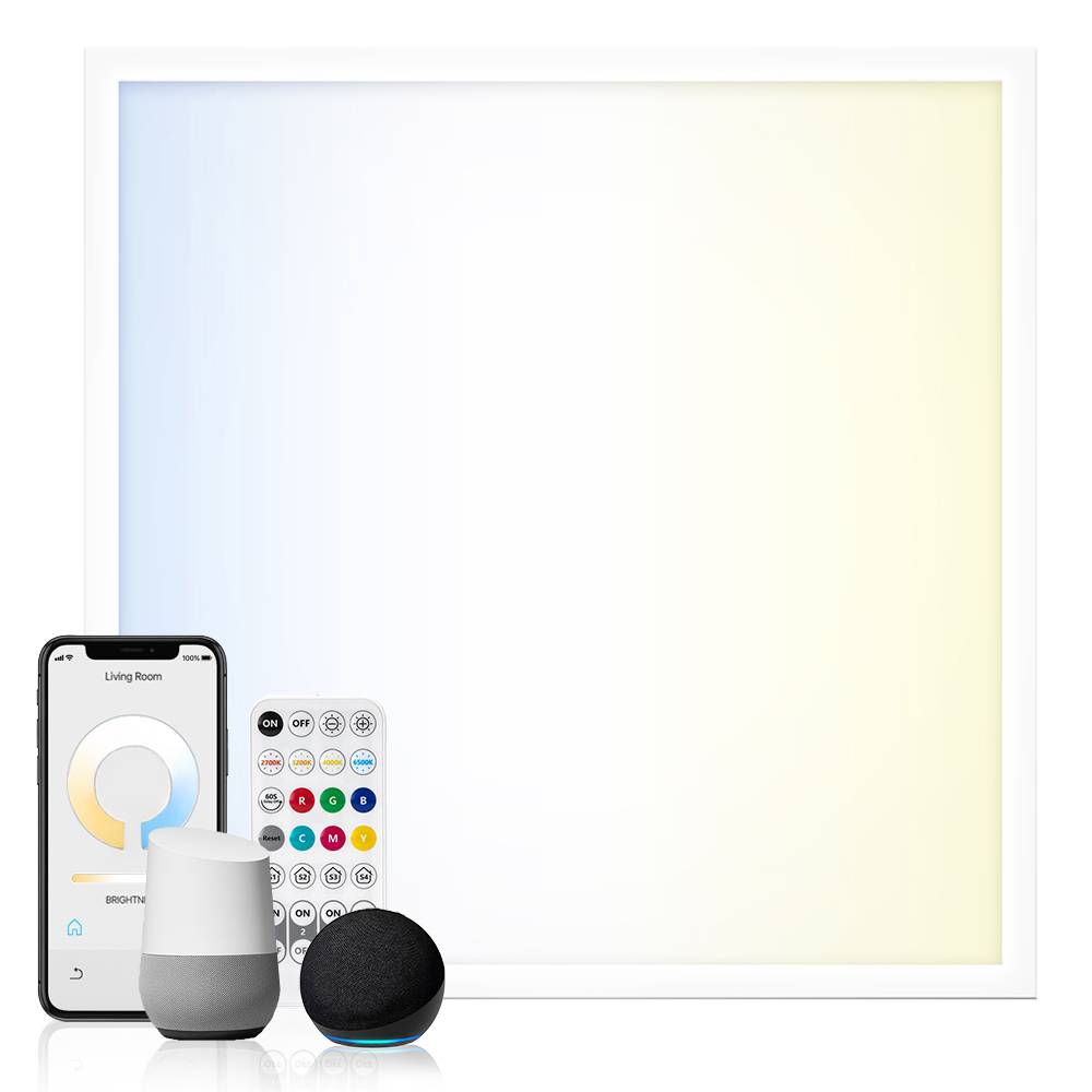 Smarte Backlit LED Panel Einlegeleuchte 60x60cm CCT 36W 2700-6500K 4800lm UGR≤22 CRI>80 L595xB595xH32,5mm