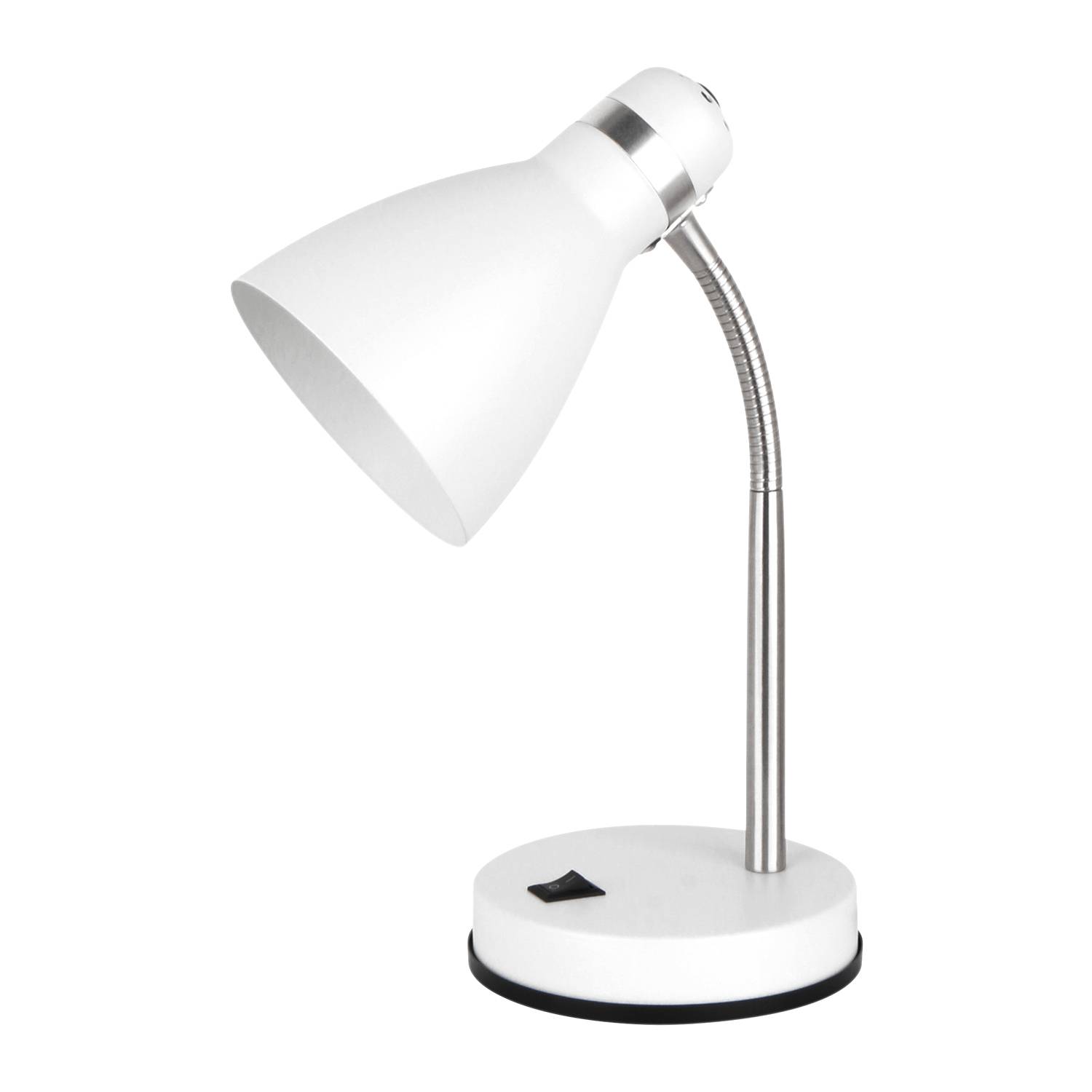 LED Universum 04892 Tischleuchte "Jasmin" matt weiß E27 Fassung max. 40W Metall verstellbar