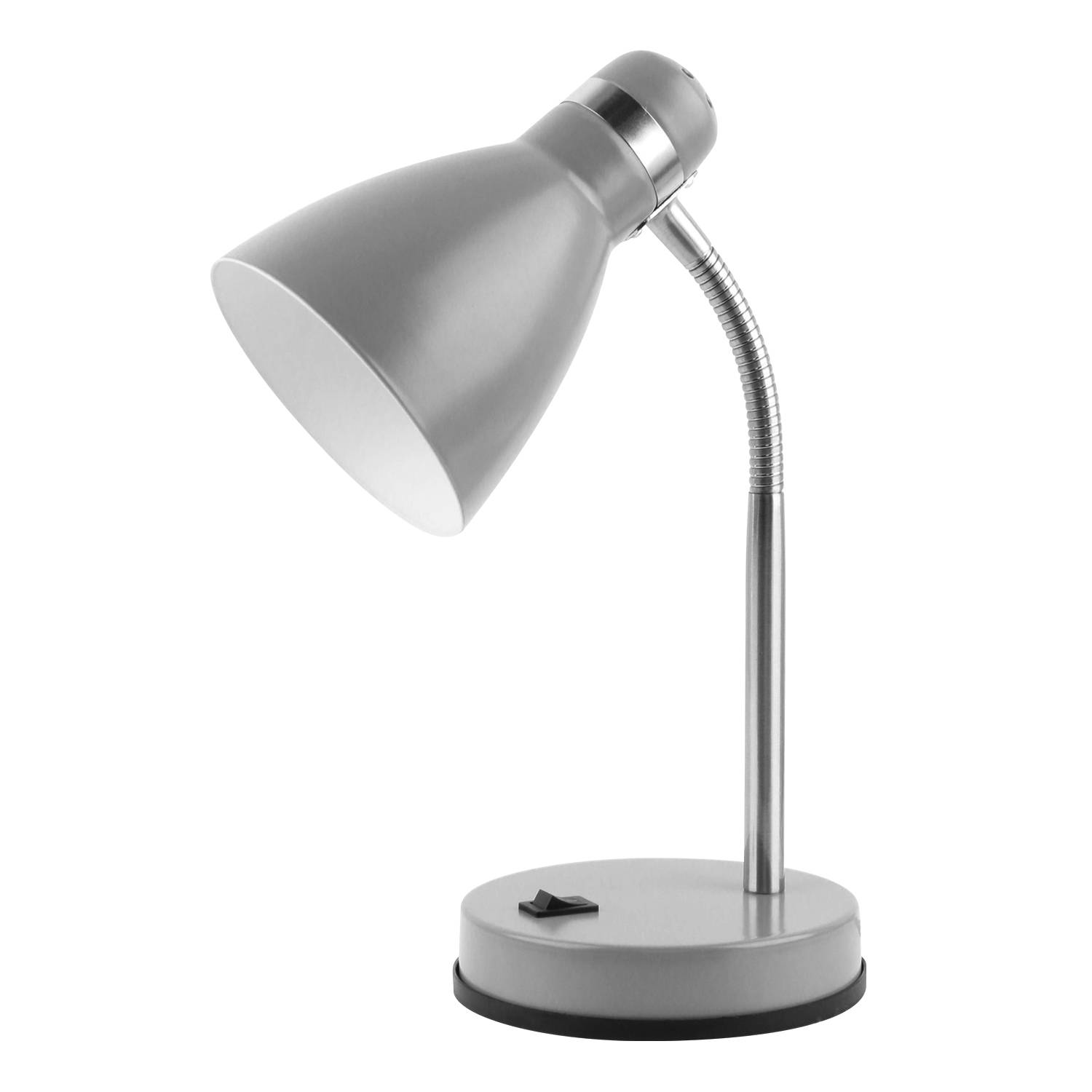 LED Universum 04893 Tischleuchte "Jasmin" matt grau E27 Fassung max. 40W Metall verstellbar