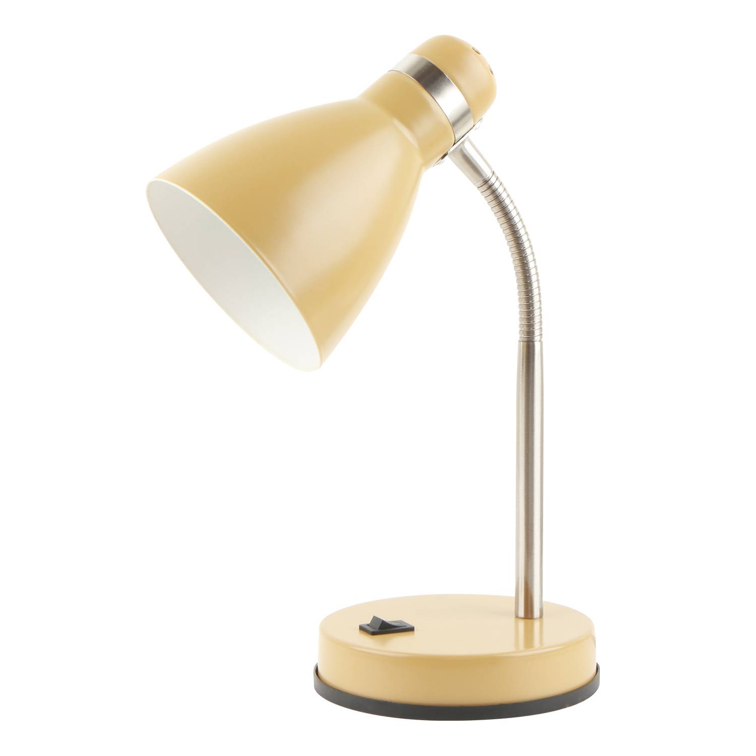 LED Universum 04896 Tischleuchte "Jasmin" senf gelb E27 Fassung max. 40W Metall verstellbar