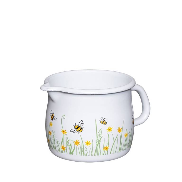 Riess Schnabeltopf Ø12cm 1L Biene Emaille