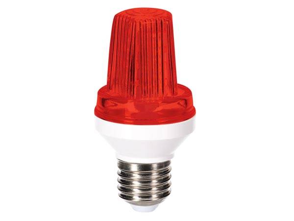 MINI LED-STROBOSKOP-BLITZER - E27-FASSUNG - 3 W - ROT