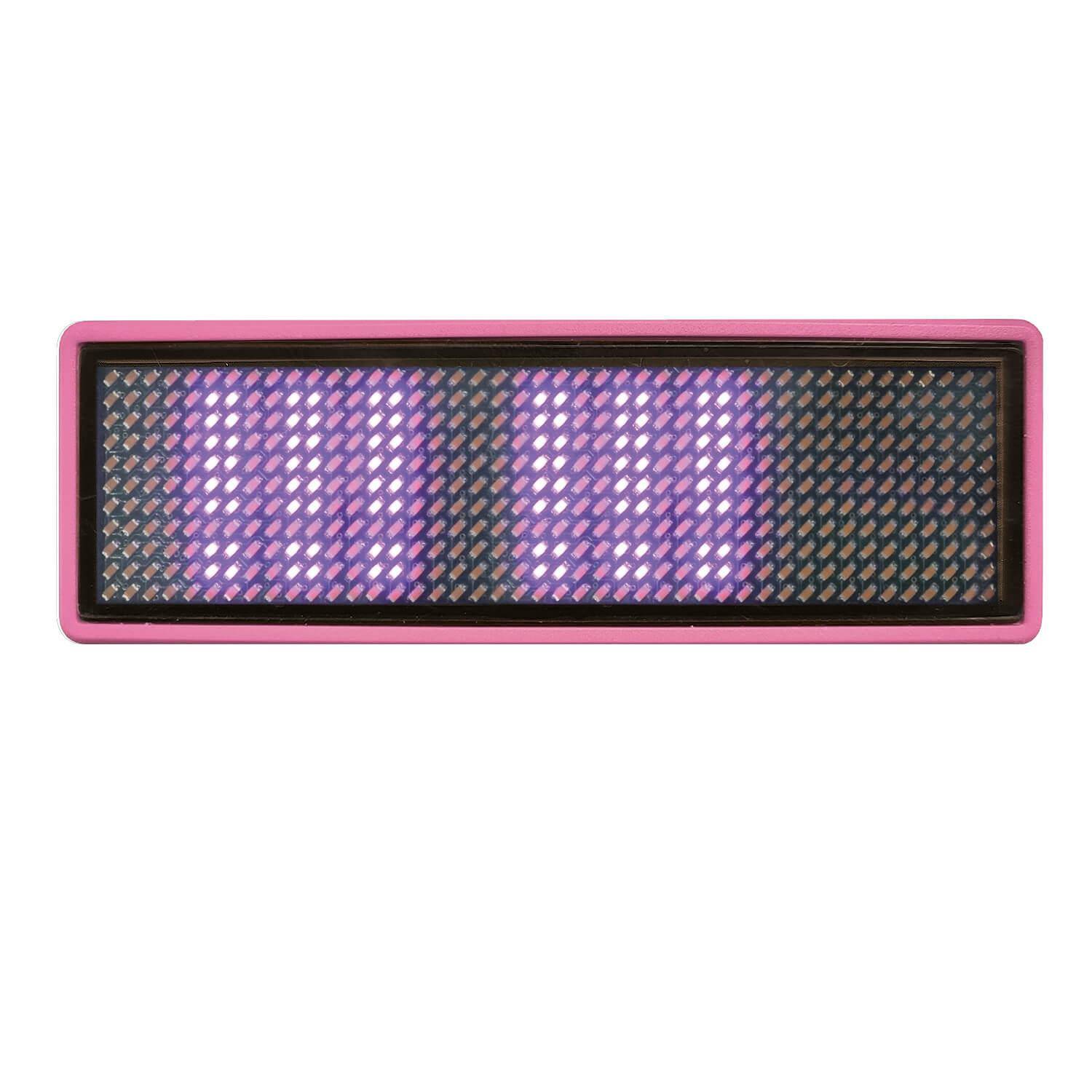 Mini LED Name Tag, 11x44 Pixel, USB-C, unifarben - Farbe: pink
