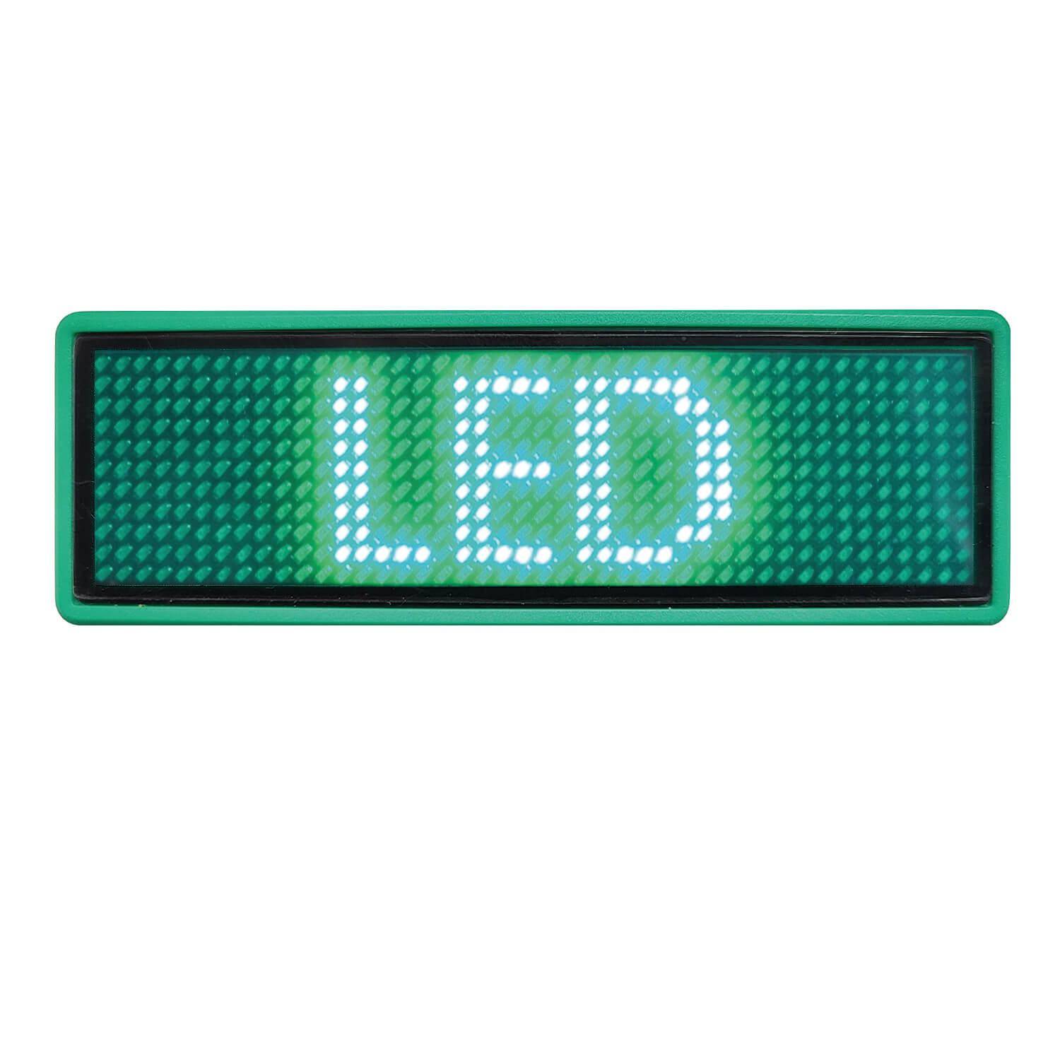 Mini LED Name Tag, 11x44 Pixel, USB-C, unifarben - Farbe: grün