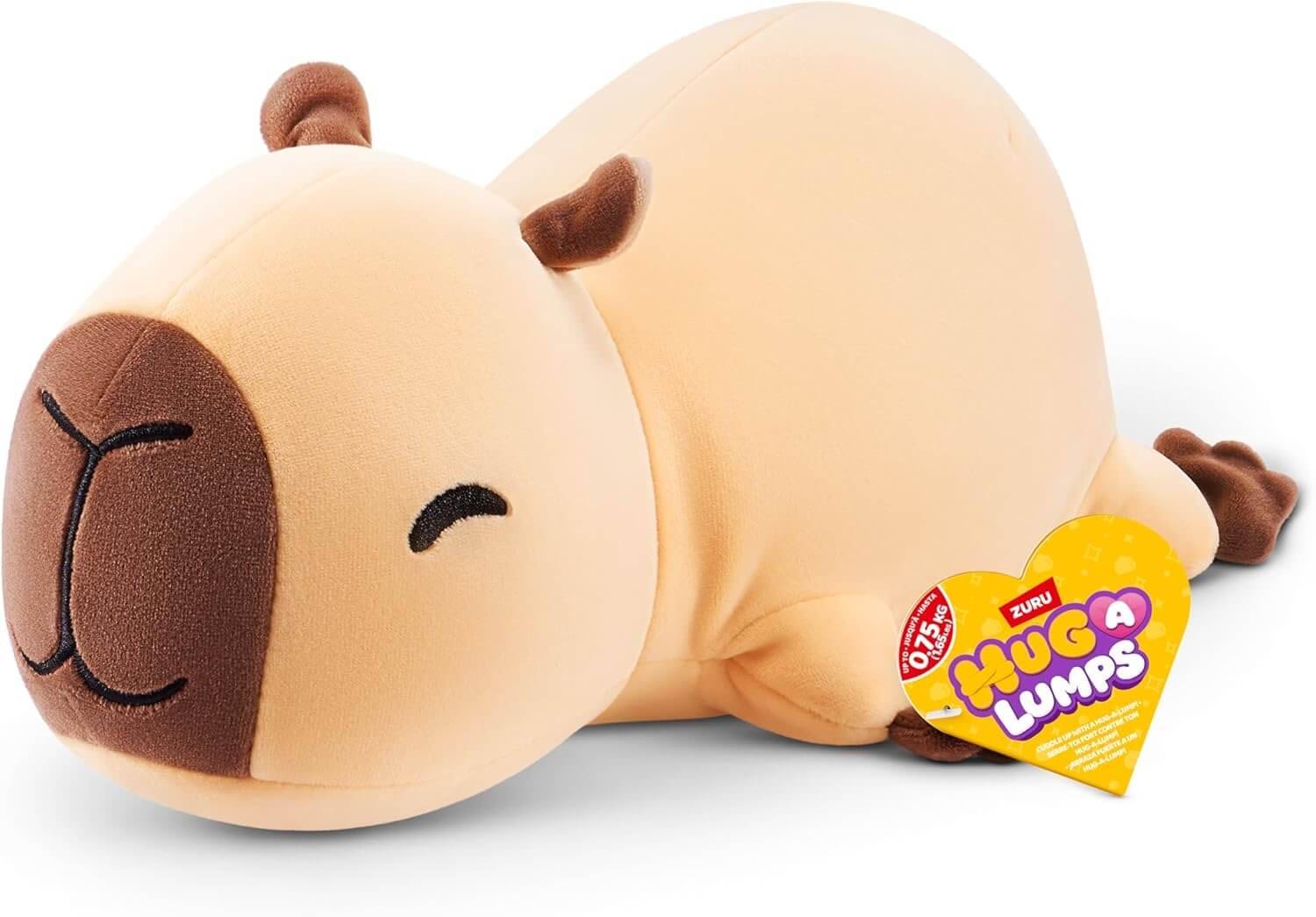 GEWICHT PRÜFEN - ZURU 14904A - Hug A Lumps Capybara Connie in Beige 35 cm - Wasserschwein Kuscheltier