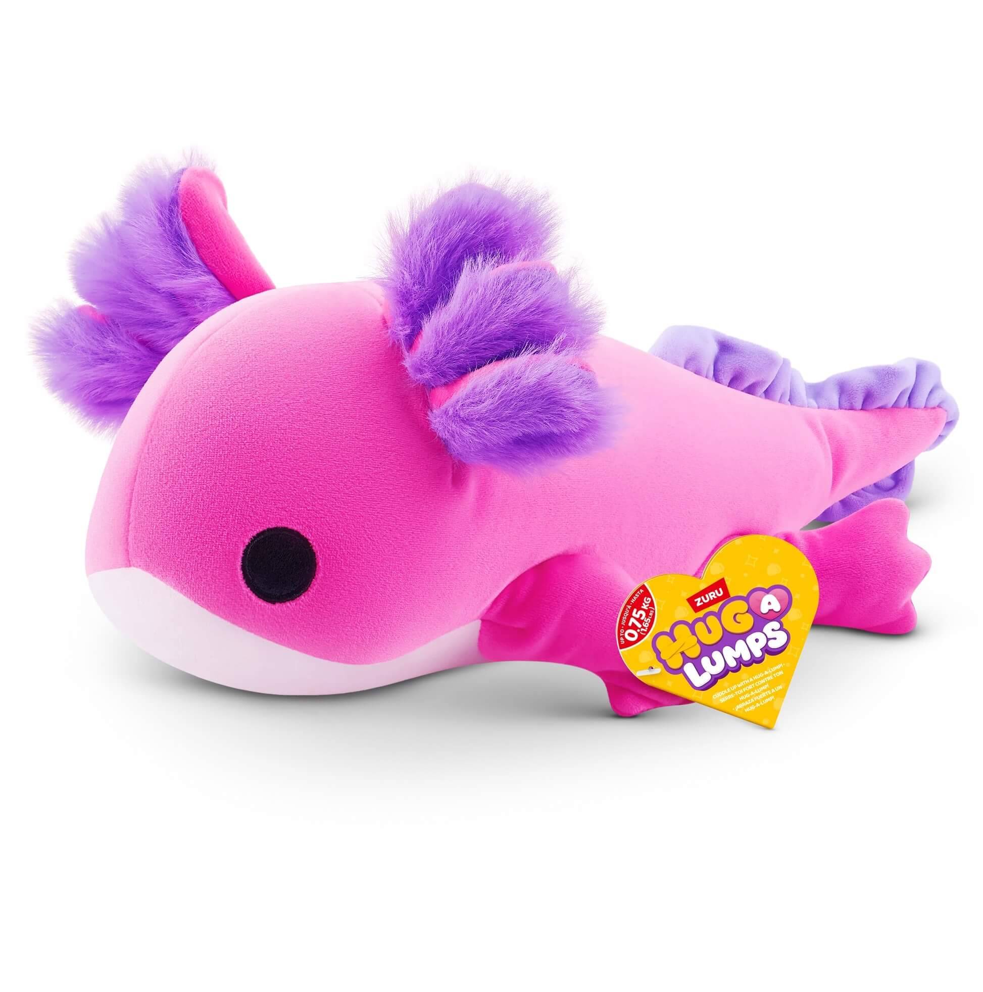 ZURU 14904D - Hug A Lumps Axolotl Ally in Pink 35 cm - Kuscheltier