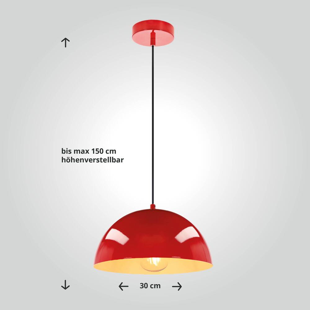 LED Universum 02369 Pendelleuchte "Jada" rot