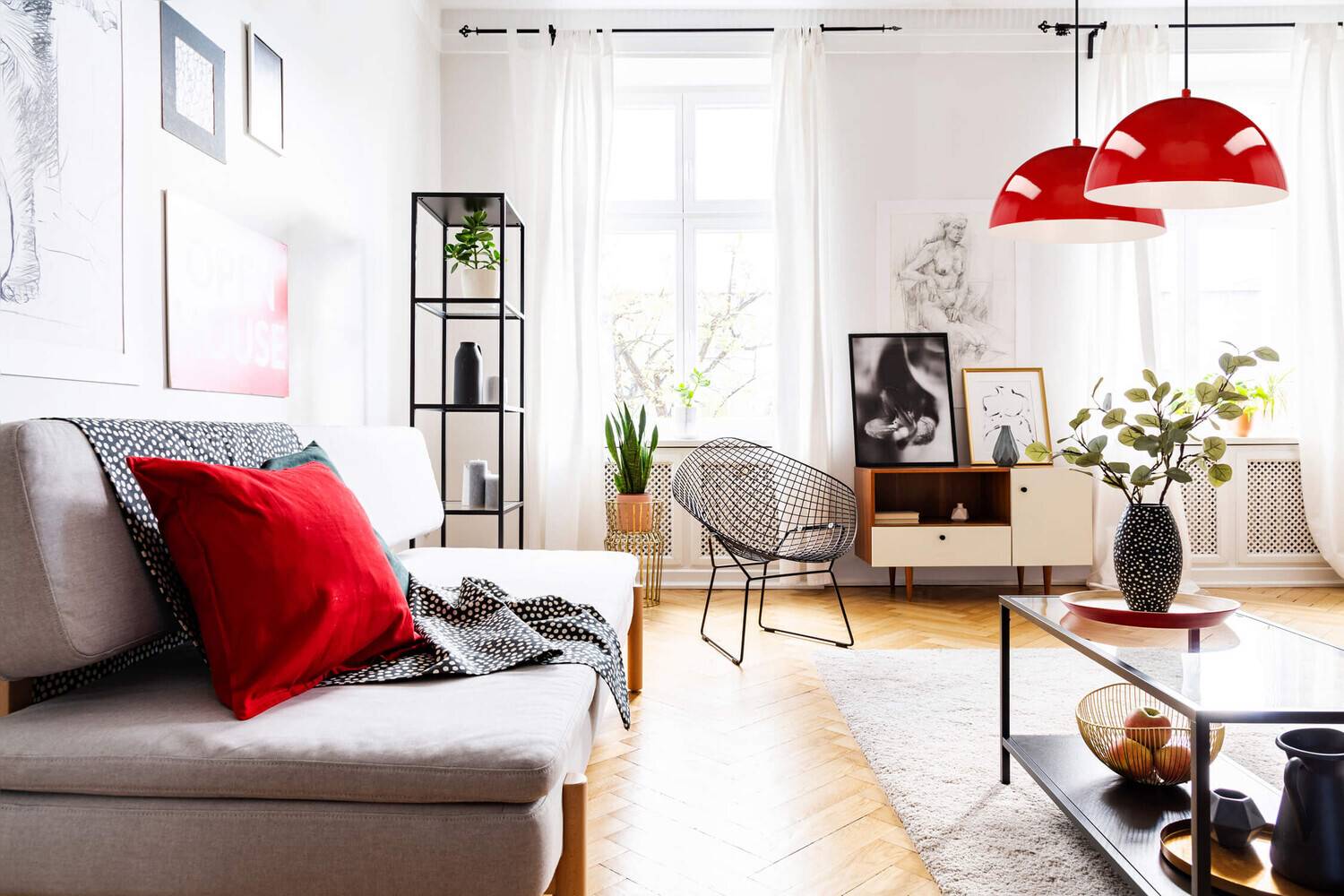 LED Universum 02369 Pendelleuchte "Jada" rot