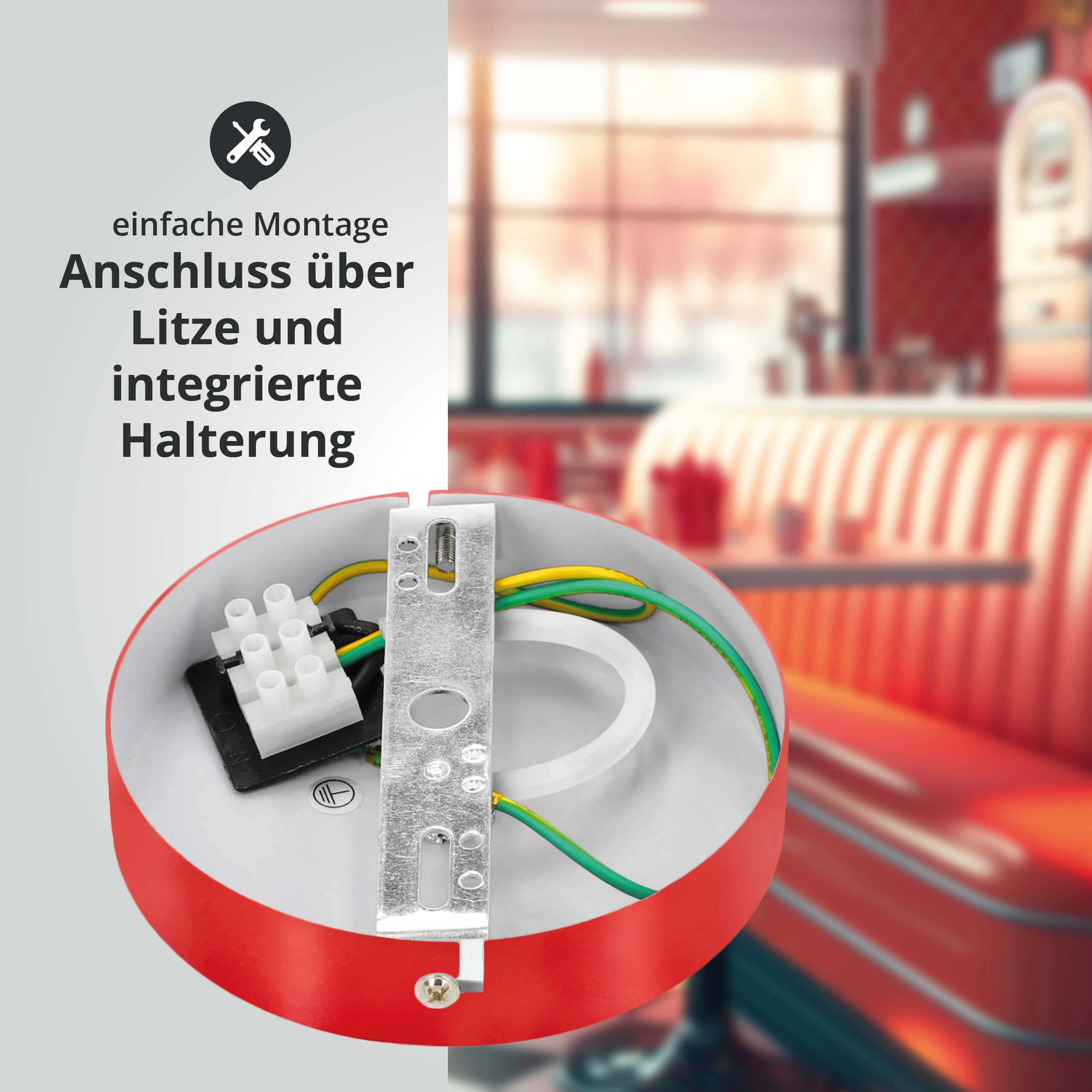 LED Universum 02369 Pendelleuchte "Jada" rot