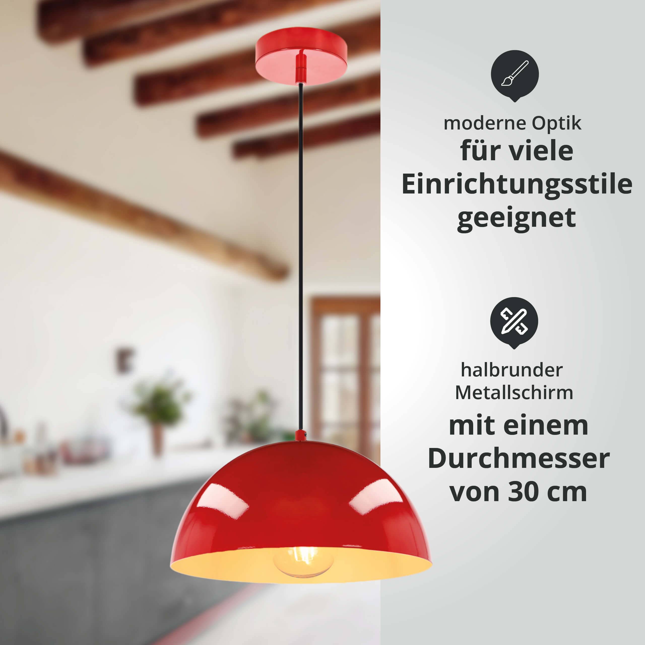 LED Universum 02369 Pendelleuchte "Jada" rot