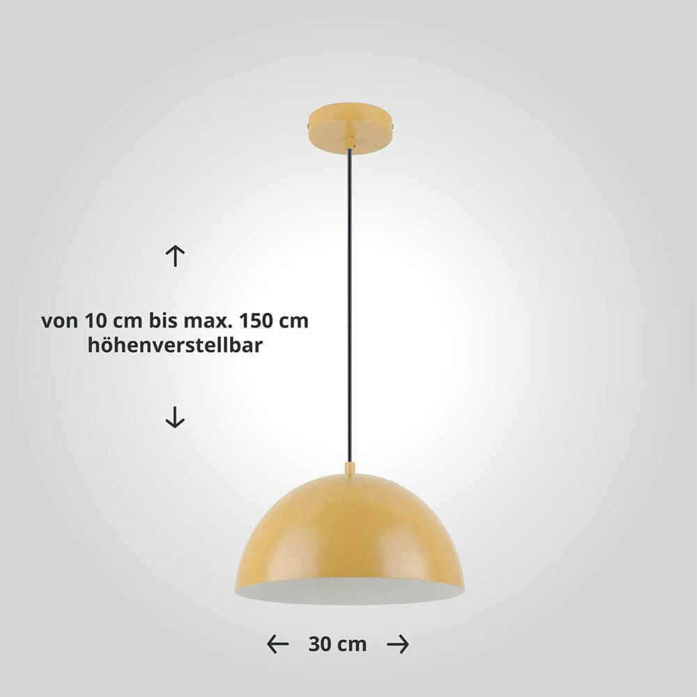LED Universum 04890 Pendelleuchte "Jada" senf - gelb