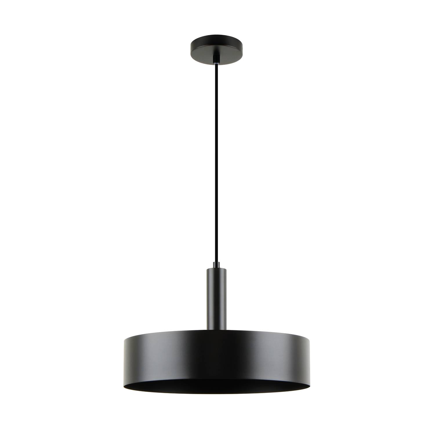 LED Universum 04903 Deckeneleuchte "Victoria" 40cm Schirm schwarz Pendel schwarz