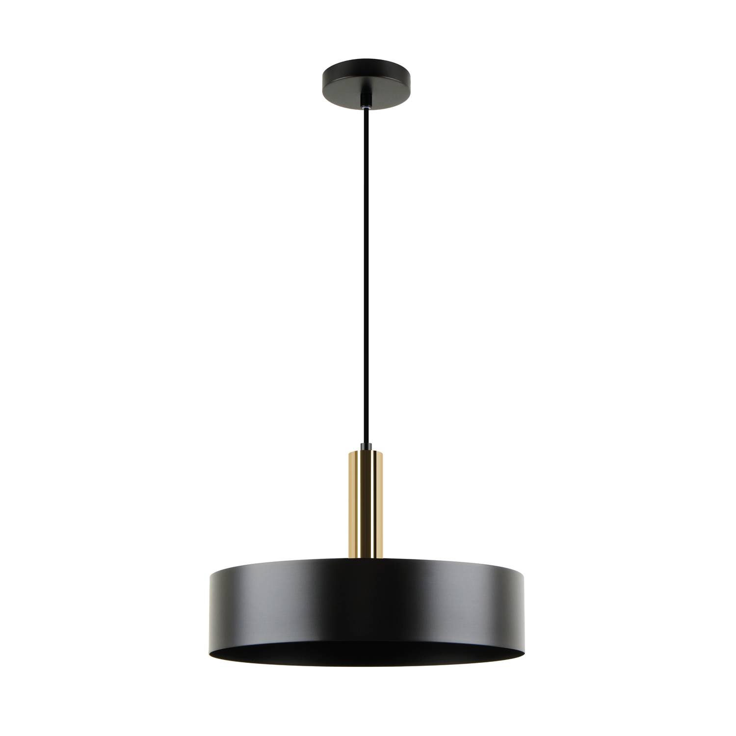 LED Universum 04905 Deckenleuchte "Victoria" 40cm Schirm schwarz Pendel gold