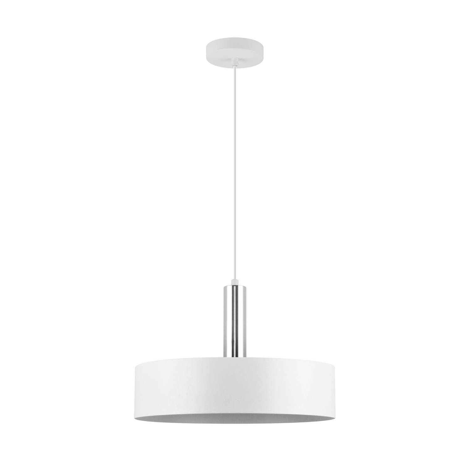 LED Universum 04906 Deckeneleuchte "Victoria" 40cm Schirm weiß Pendel silber