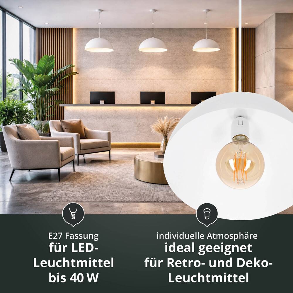 LED Universum 24300 Pendelleuchte "Jada" weiß