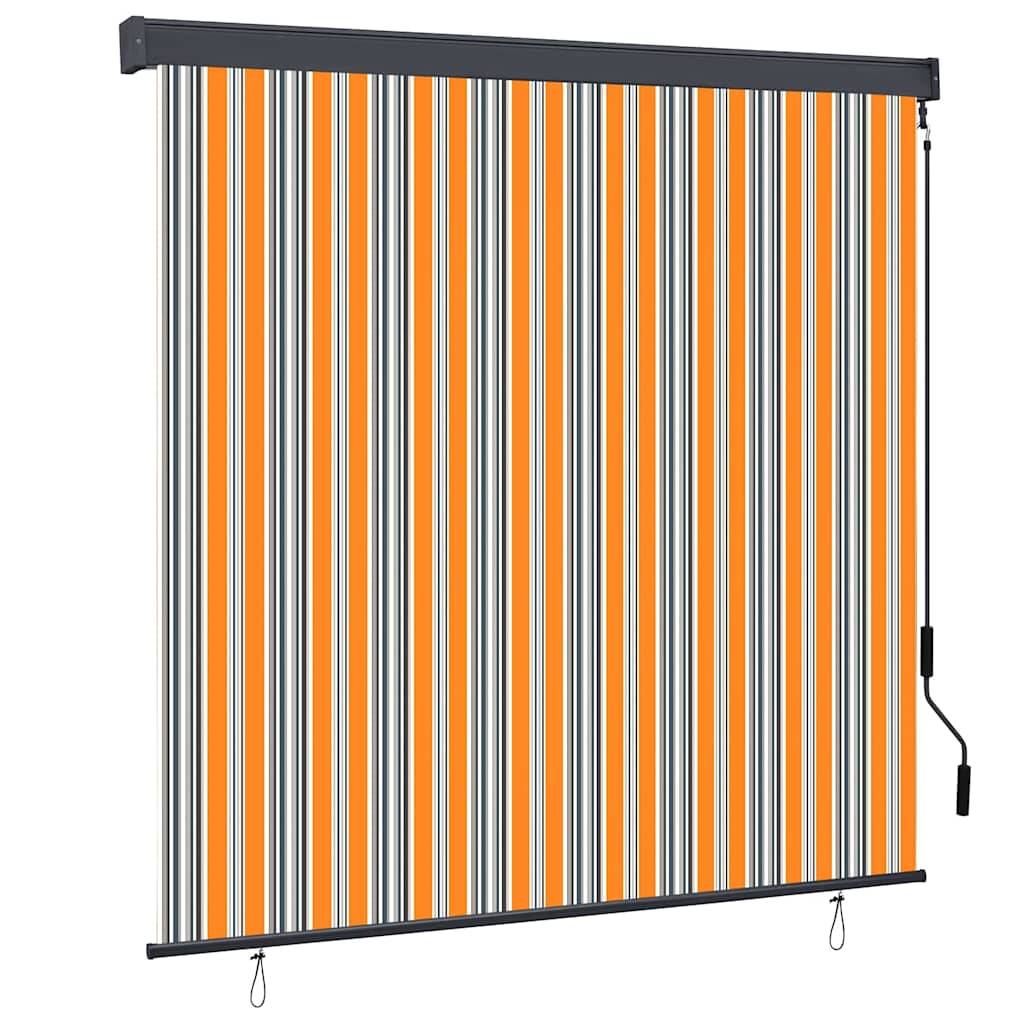 vidaXL Rollo Gelb und Blau 180 x 250 cm Stoff und Aluminium