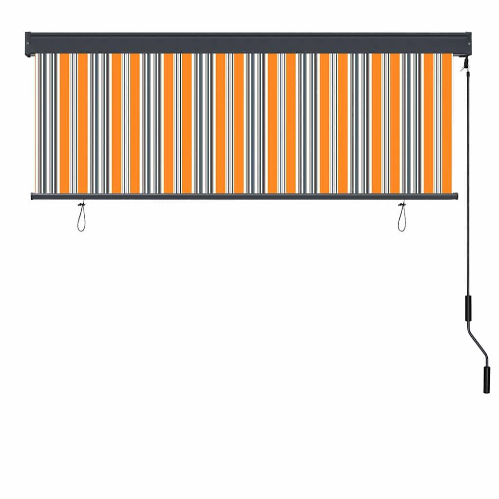 vidaXL Rollo Gelb und Blau 180 x 250 cm Stoff und Aluminium