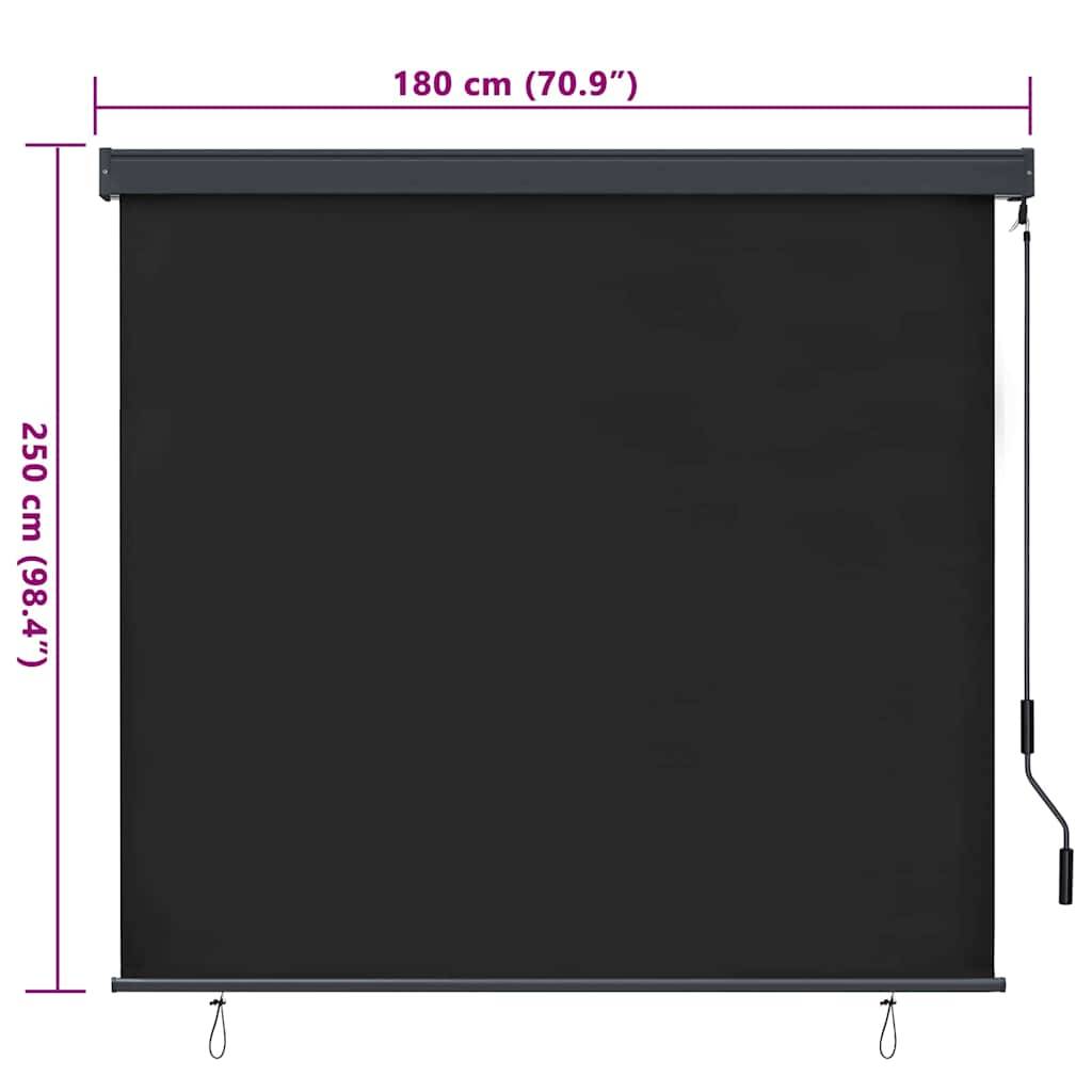 vidaXL Rollo Anthrazit 180 x 250 cm Stoff und Aluminium