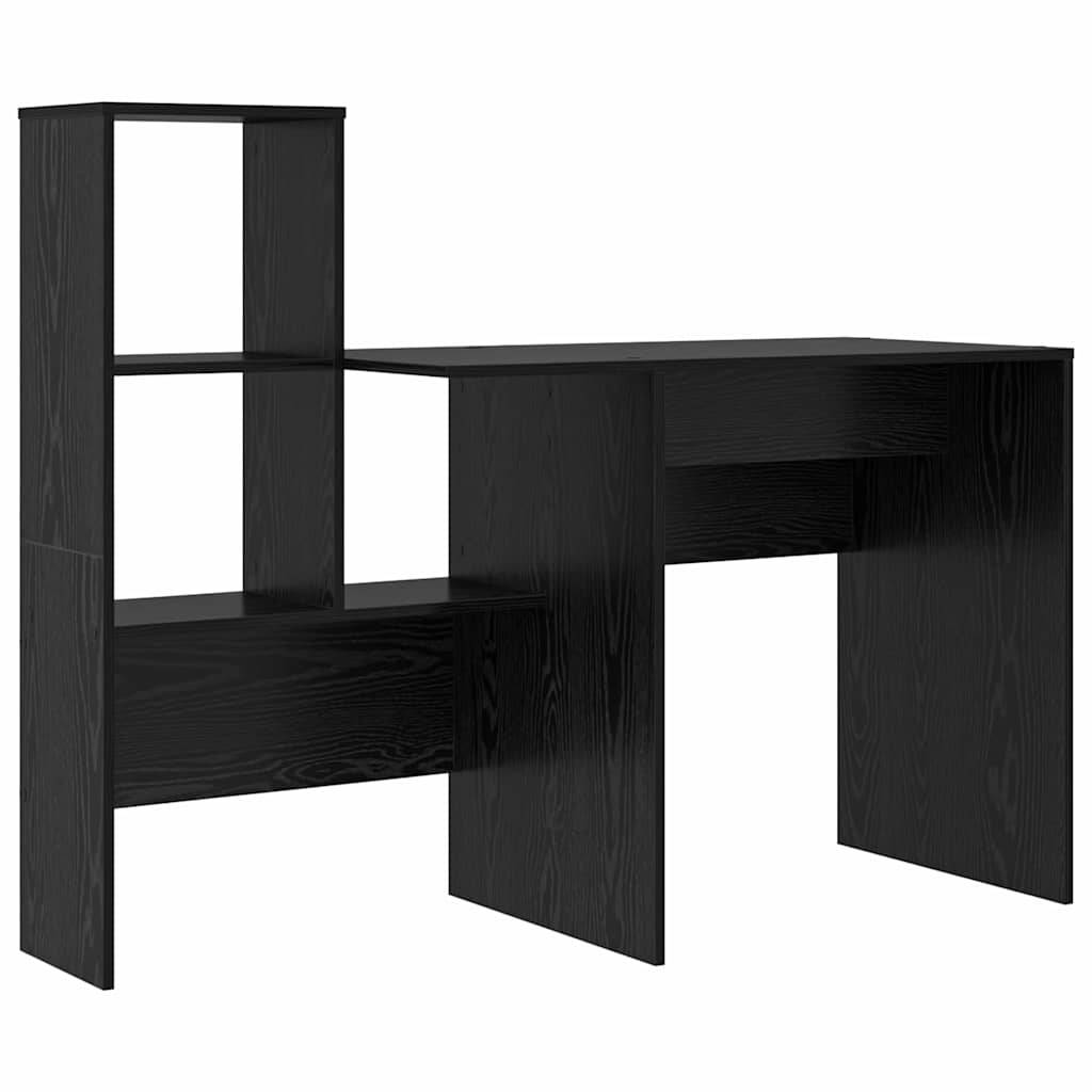 vidaXL Schreibtisch Schwarz Eichen-Optik 131,5 x 50 x 106,5 cm