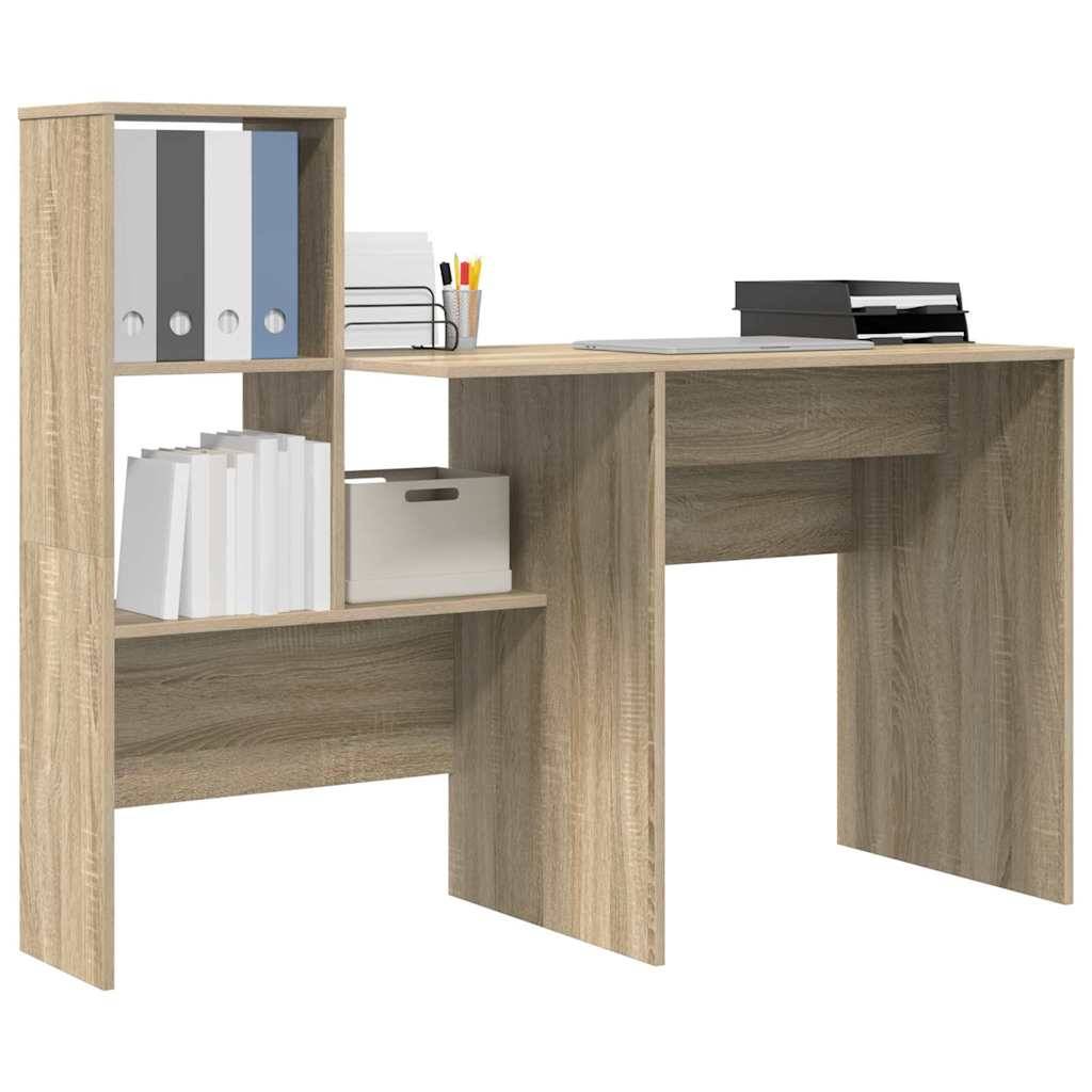 vidaXL Schreibtisch Sonoma-Eiche 131,5 x 50 x 106,5 cm Holzwerkstoff
