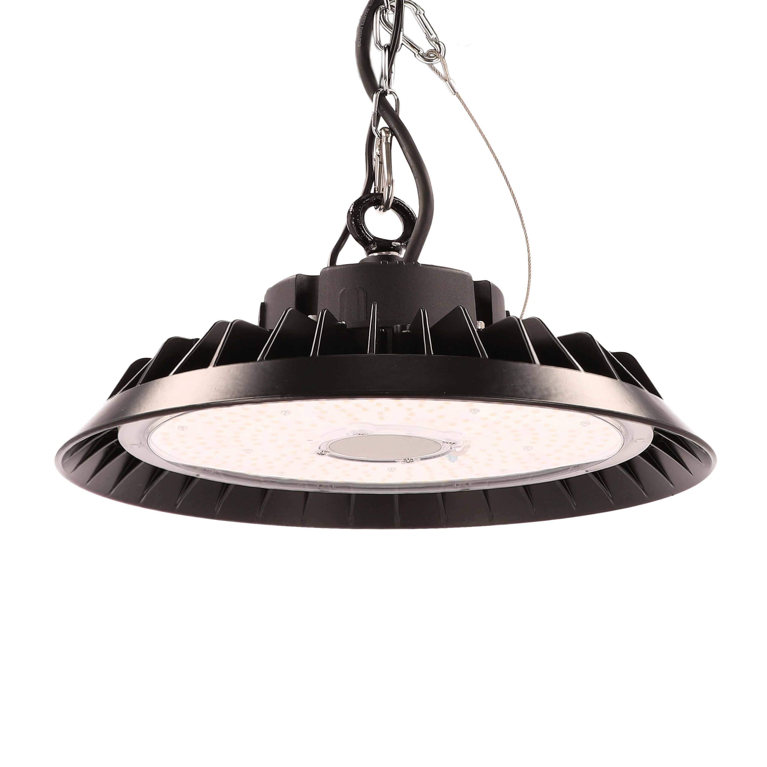LED Universum LED Hallenstrahler UFO High Bay Strahler 200W neutralweiß 4000K 30000lm mit Philips-Netzteil dimmbar Ø324xH136mm