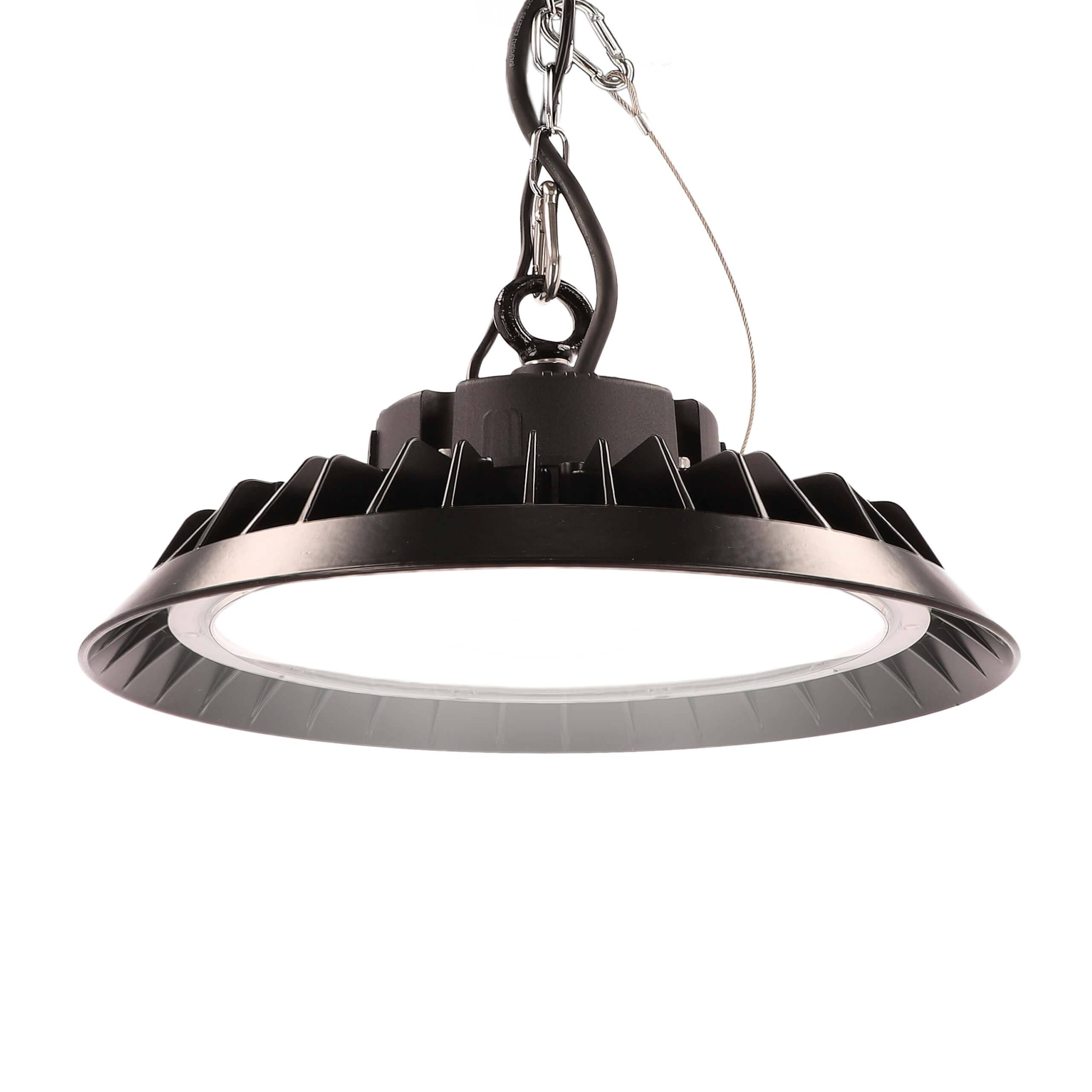 LED Universum LED Hallenstrahler UFO High Bay Strahler 200W neutralweiß 4000K 30000lm mit Philips-Netzteil dimmbar Ø324xH136mm