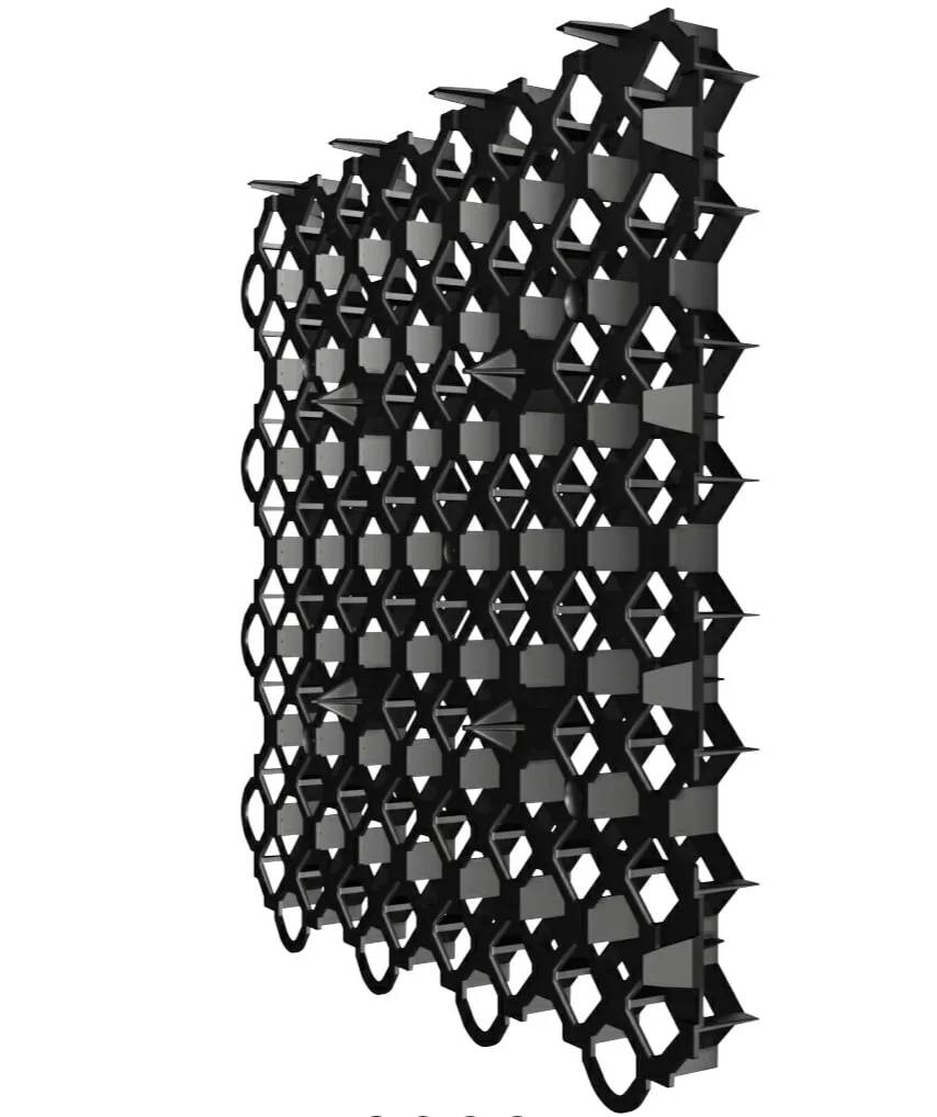 10er Set Kunststoff Rasengitter Schwarz