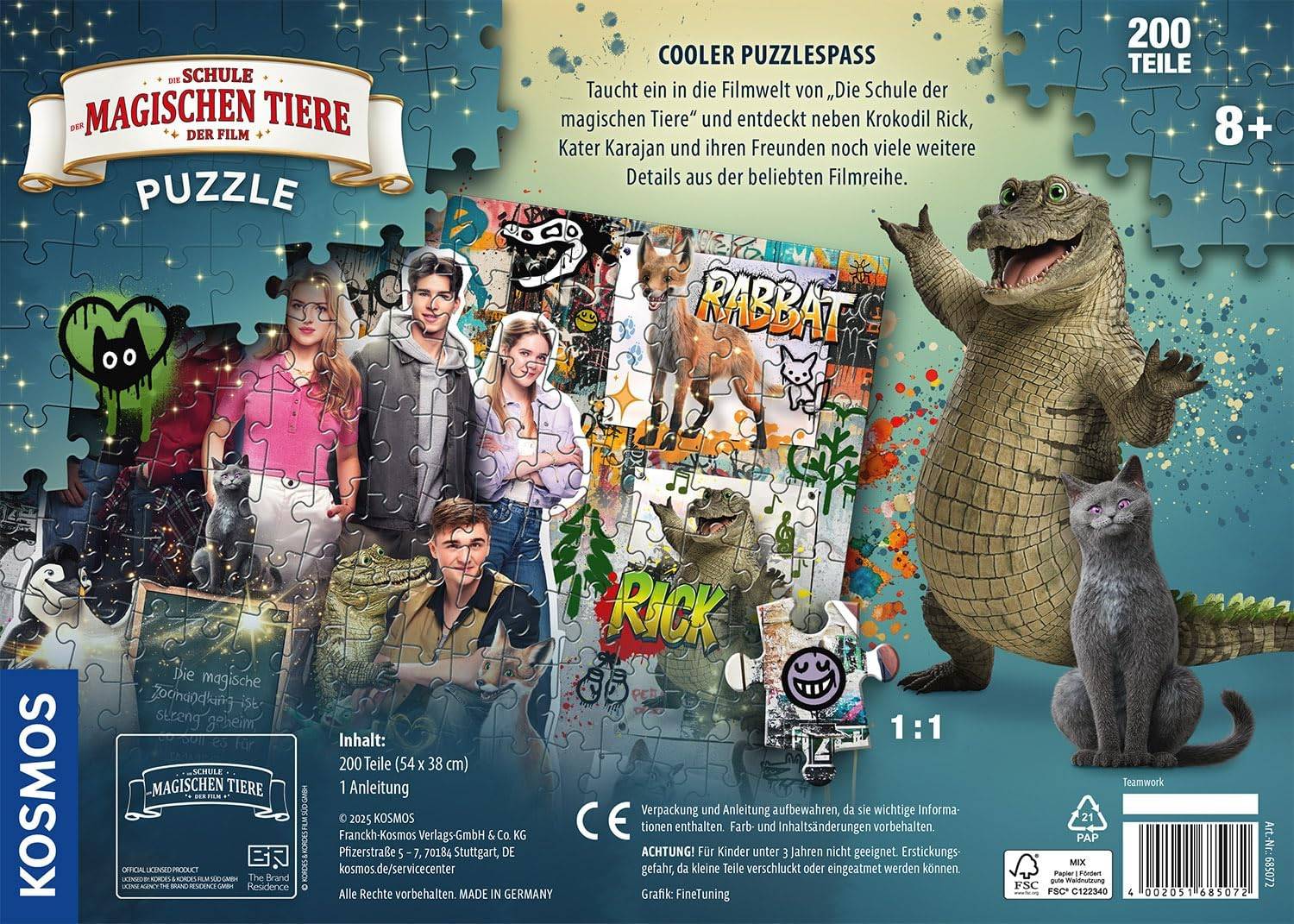 KOSMOS 685072 - Die Schule der magischen Tiere Puzzle zum Film - Teamwork