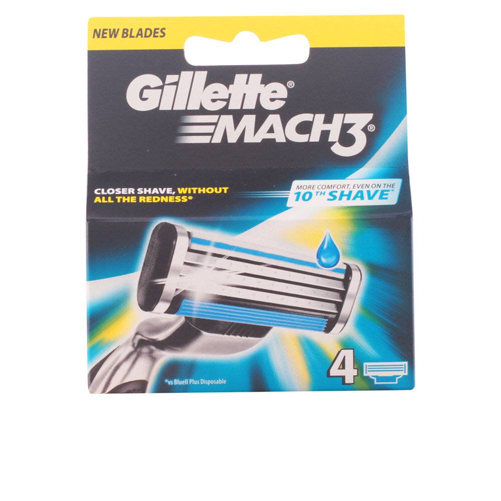 Gillette Mach3 Mens Razor Blade Refills 4er Pack