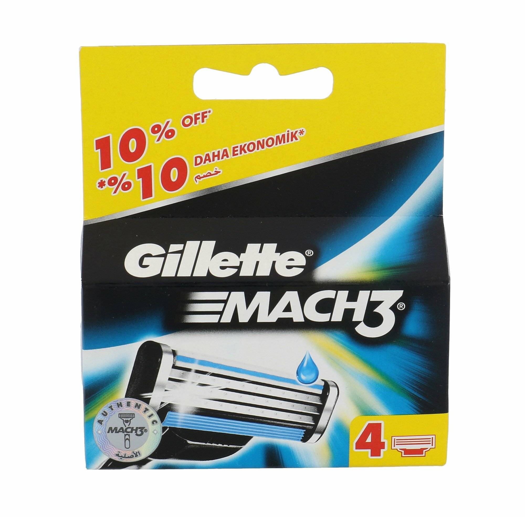 Gillette Mach3 Mens Razor Blade Refills 4er Rasierklingen