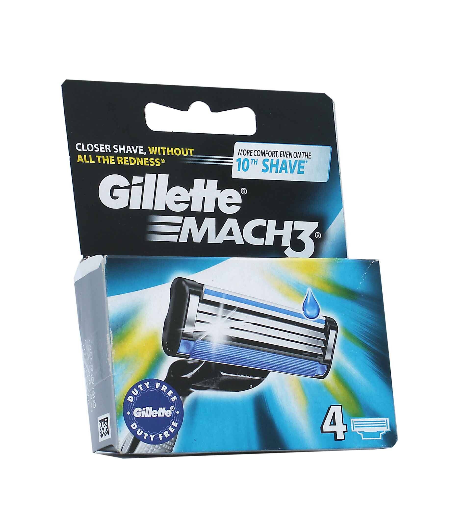 Gillette Mach3 Mens Razor Blade Refills 4er Rasierklingen