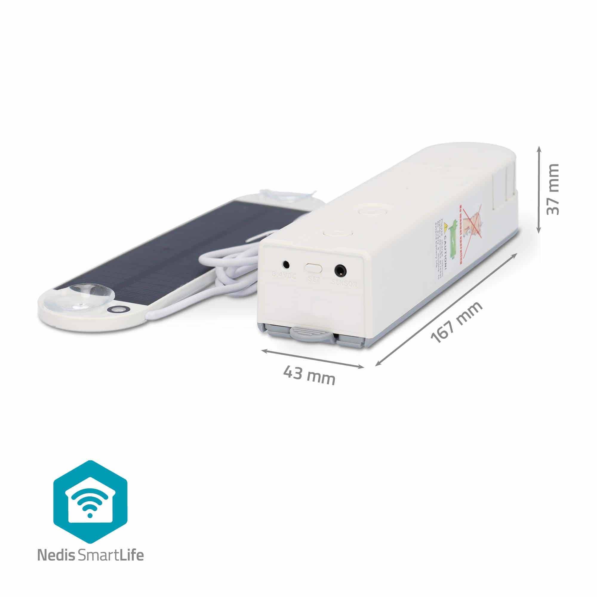 NEDIS Vorhangöffner SmartLife, Netzstrom-/Solarbetrieben, weiß