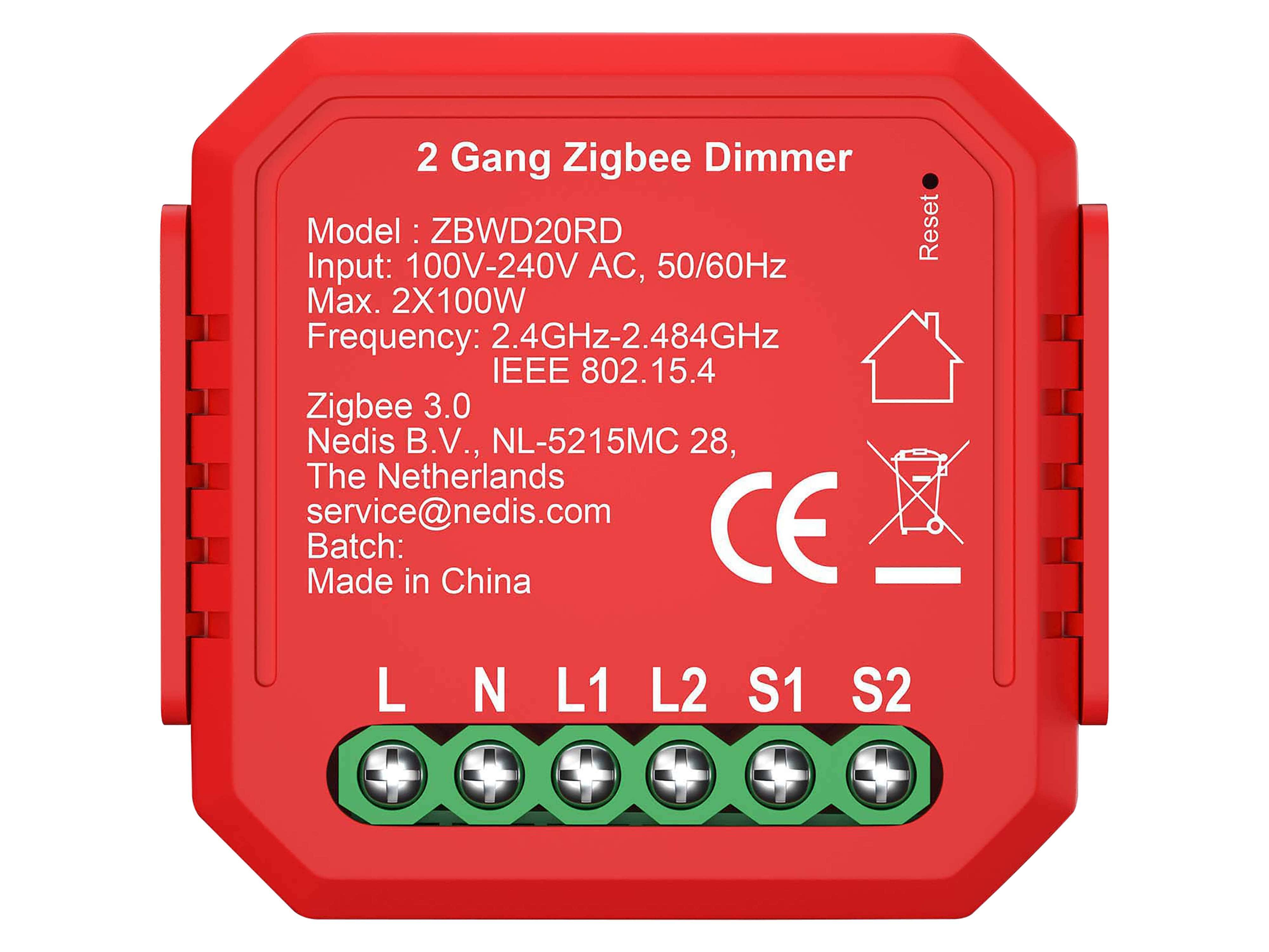 NEDIS Power Switch SmartLife, Einbaumodul, Doppelter Triac-Dimmer