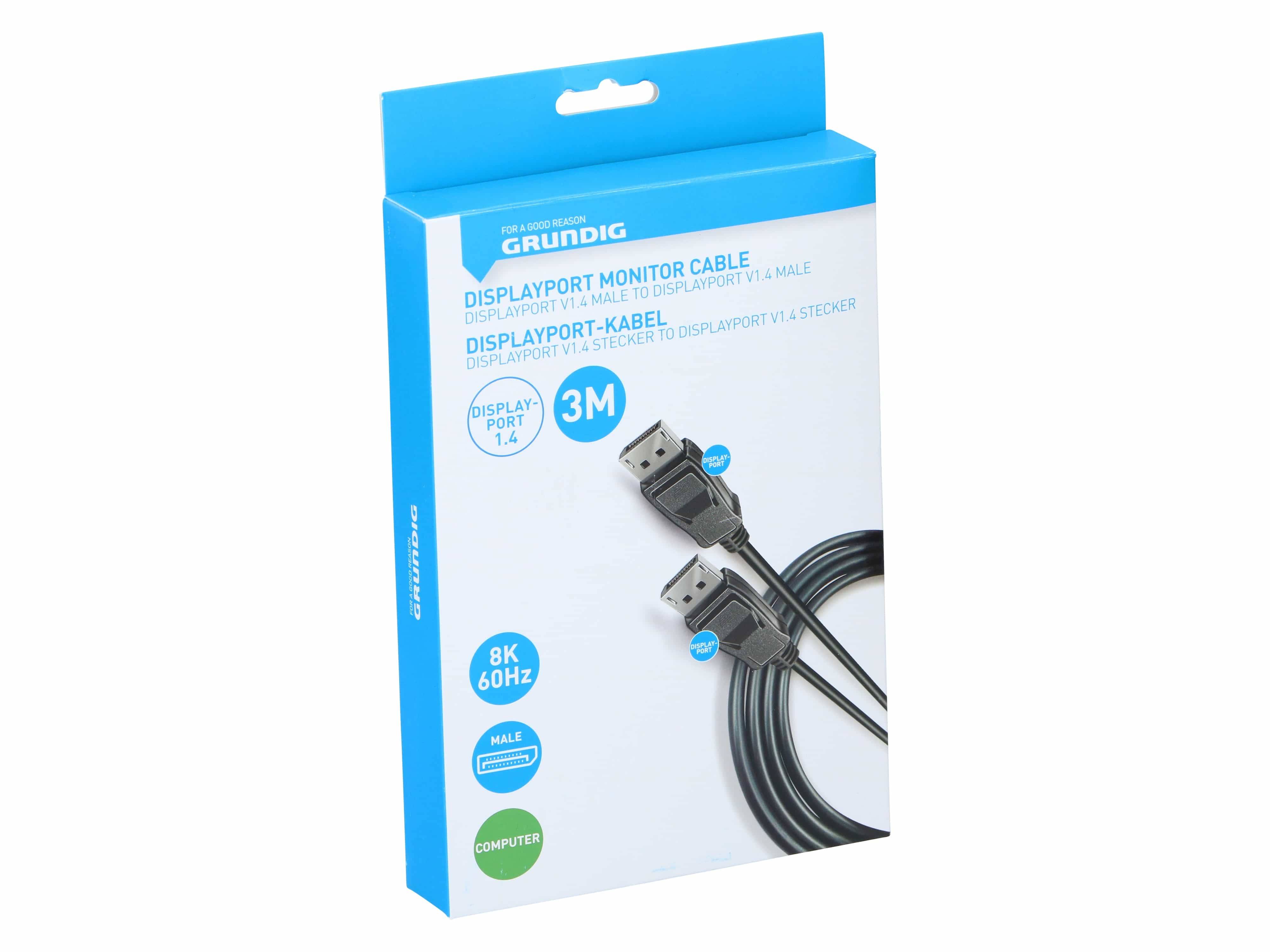 GRUNDIG DisplayPort-Kabel 1.4, 3 m