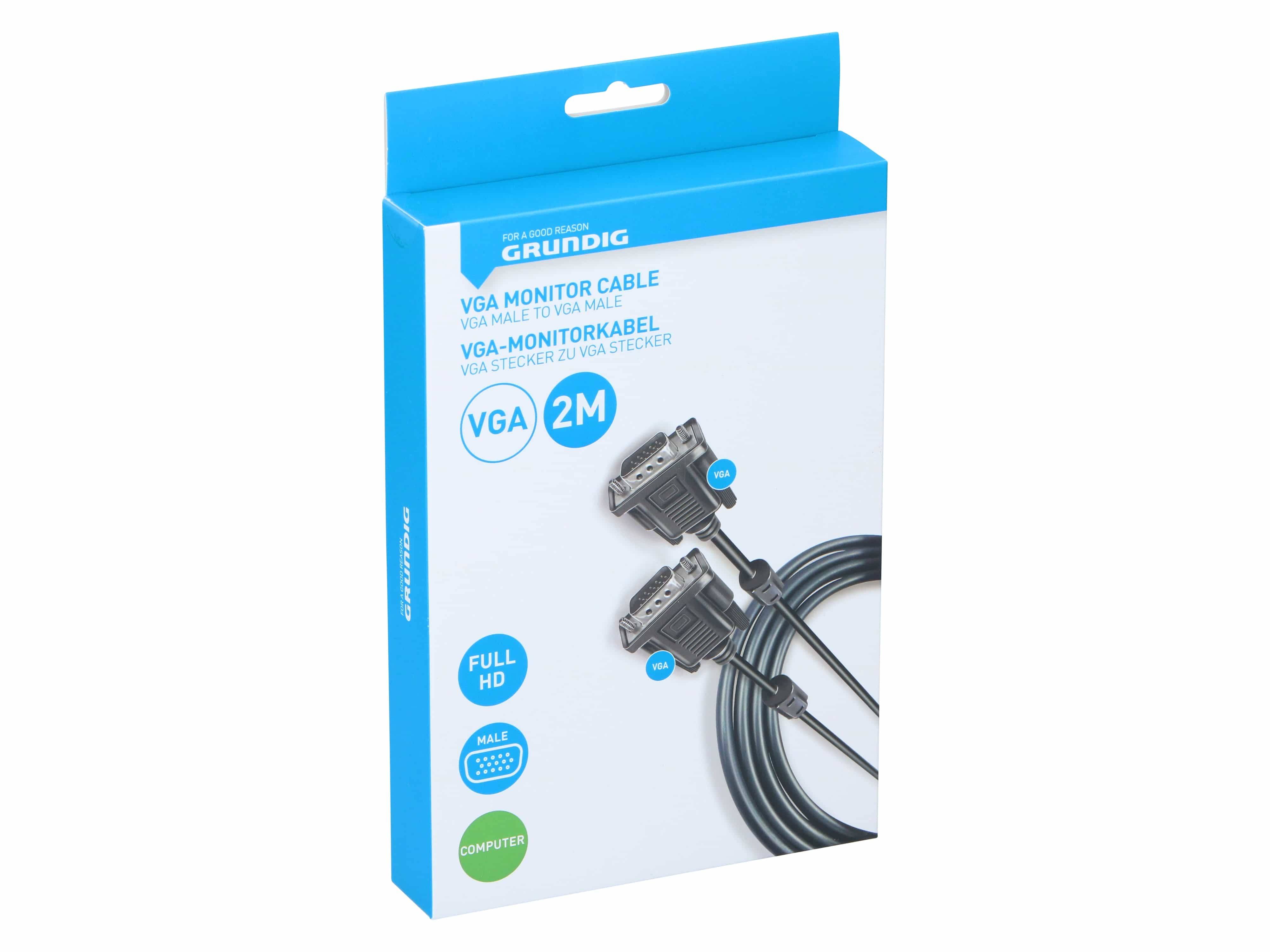 GRUNDIG VGA-Monitorkabel, 2 m