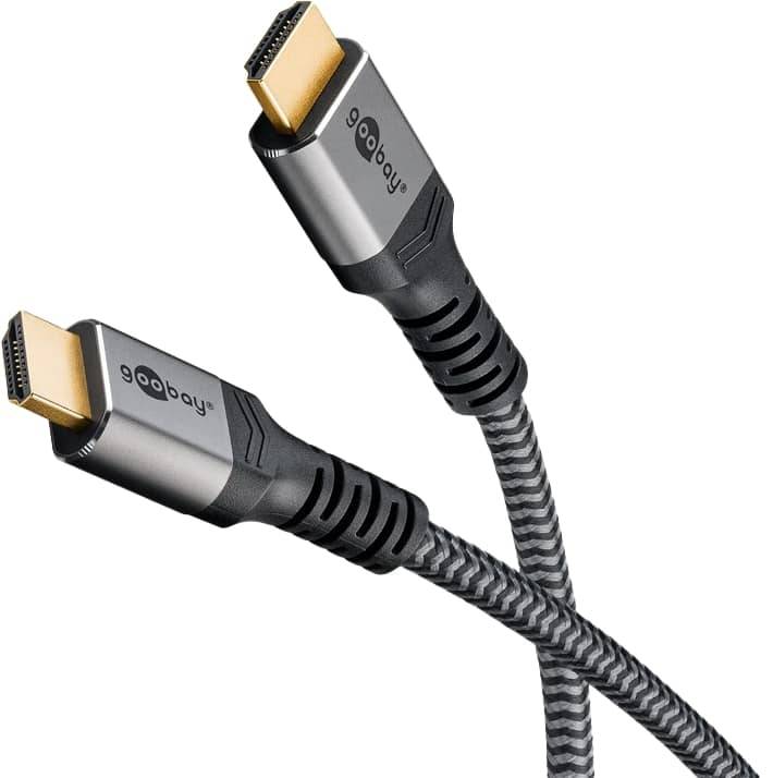 GOOBAY HDMI Kabel Plus High Speed 4K schwarz/silber, 15 m