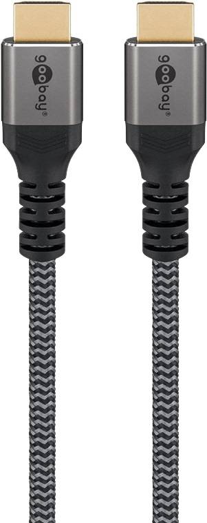GOOBAY HDMI Kabel Plus High Speed 4K schwarz/silber, 15 m
