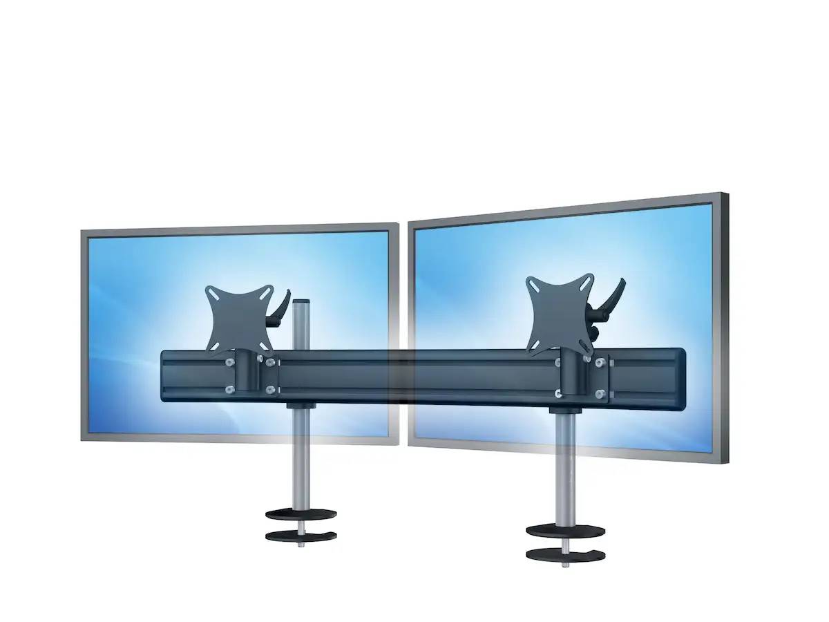 Para System Monitorhalterung für 2 Monitore Einbauadapter mit Kabelauslass (MA) 2er - 20''-24''