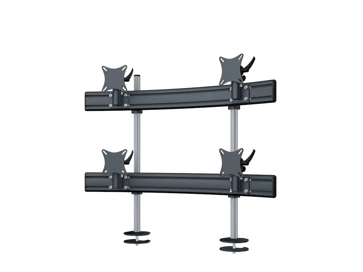 Para System Monitorhalterung für 4 Monitore Einbauadapter mit Kabelauslass (MA) 2+2 - 20''-24''