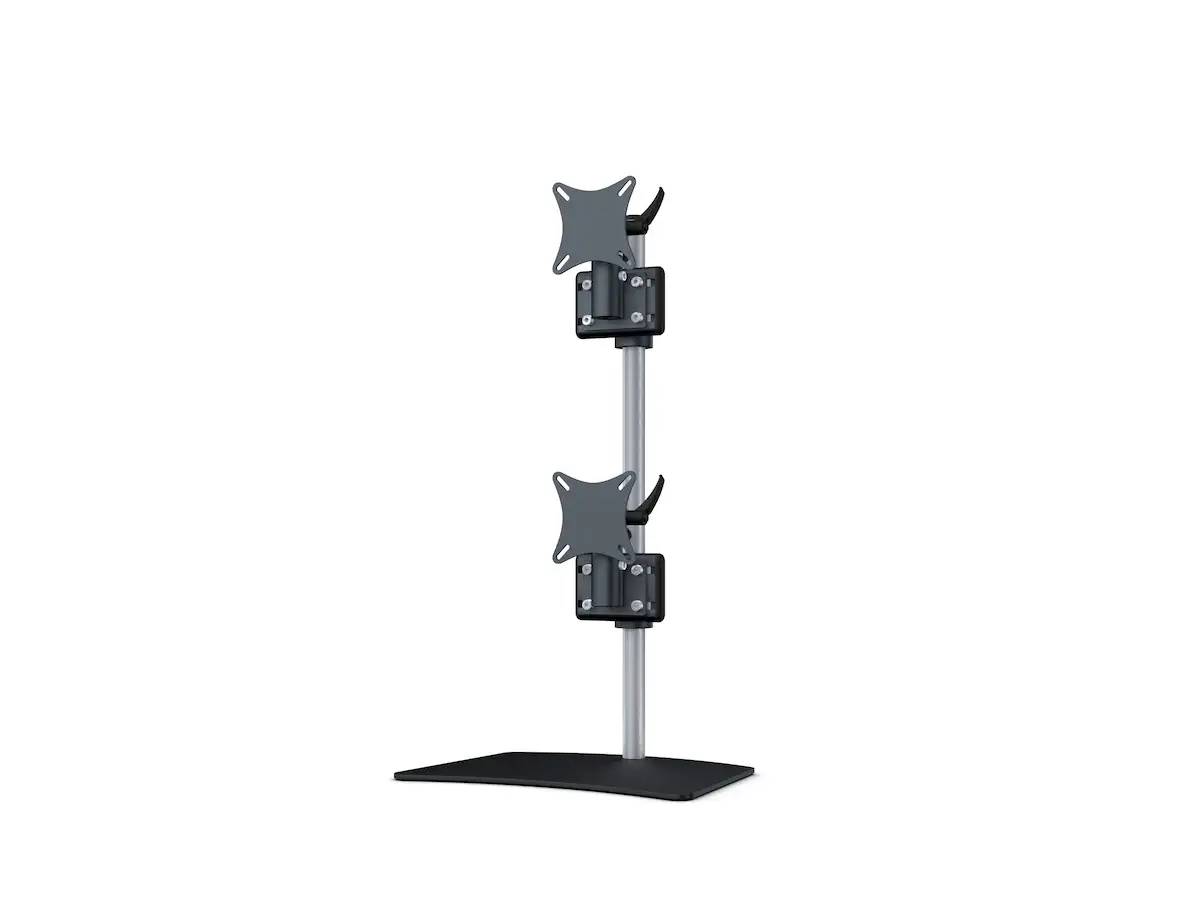 Flat-System Monitorhalter für 2 Bildschirme mit Tisch-Stand-Fuß 1+1 - 25''-32''
