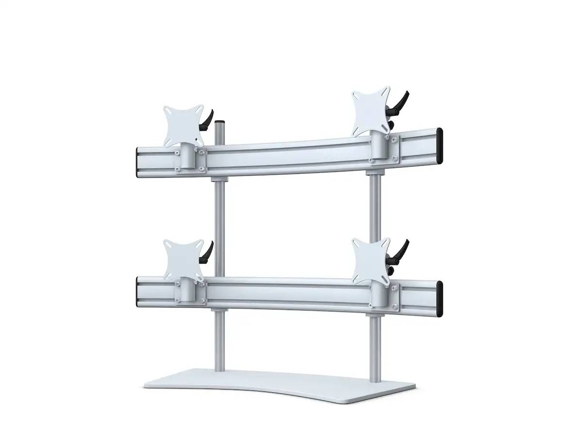 Para-System Monitorhalter für 4 Monitore mit Tisch-Stand-Fuß 2+2 - 20''-24''