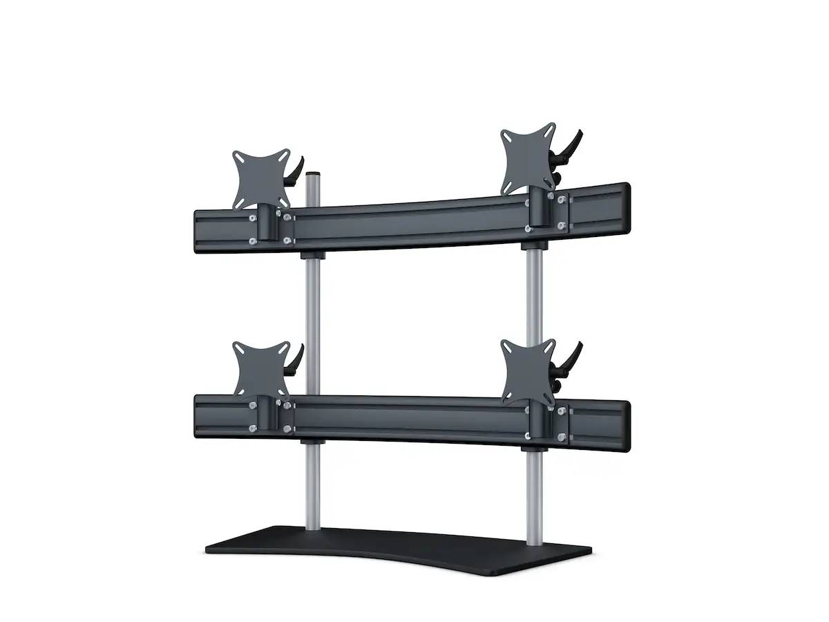 Para-System Monitorhalter für 4 Monitore mit Tisch-Stand 2+2 - 25''-32''