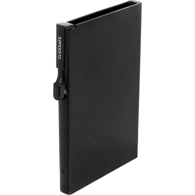 CLICKSAFE Kartenetui SLIM mit Clickbutton, schwarz