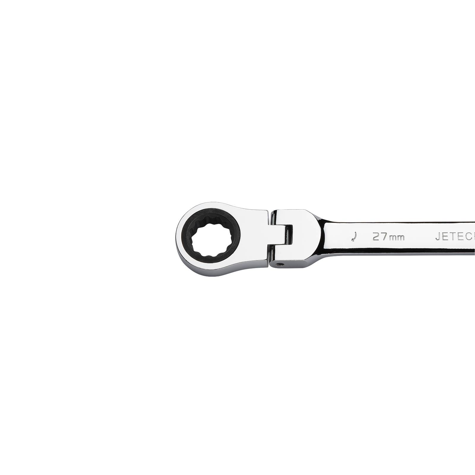 Jetech 27mm Flexkopf-Ratschenschlüssel, CR-V Stahl, 12-Punkt-Design, 72-Zahn-Ratsche